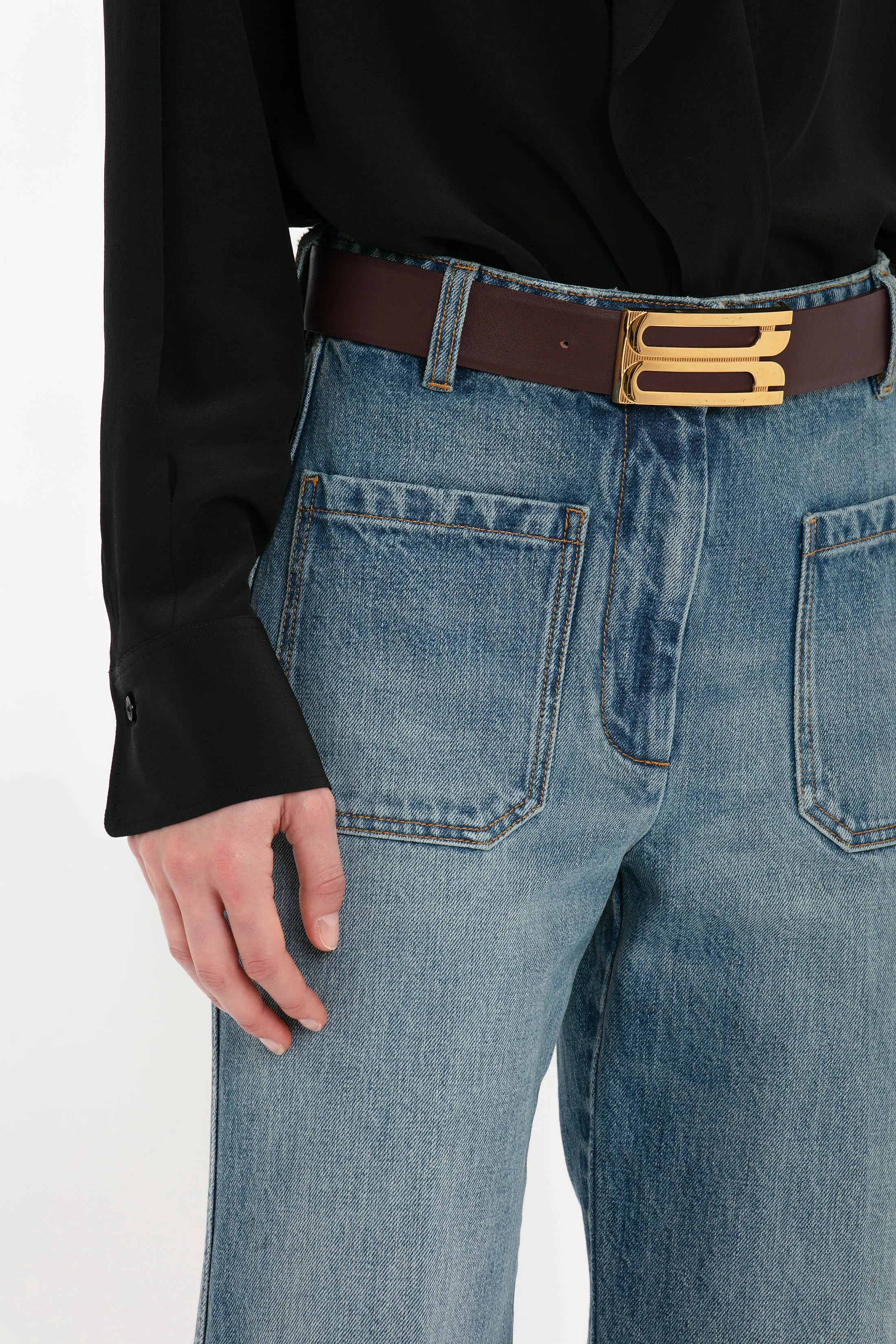 Alina High Waisted Jean In Worn Blue Wash sold by Victoria Beckham product image thumbnail 4
