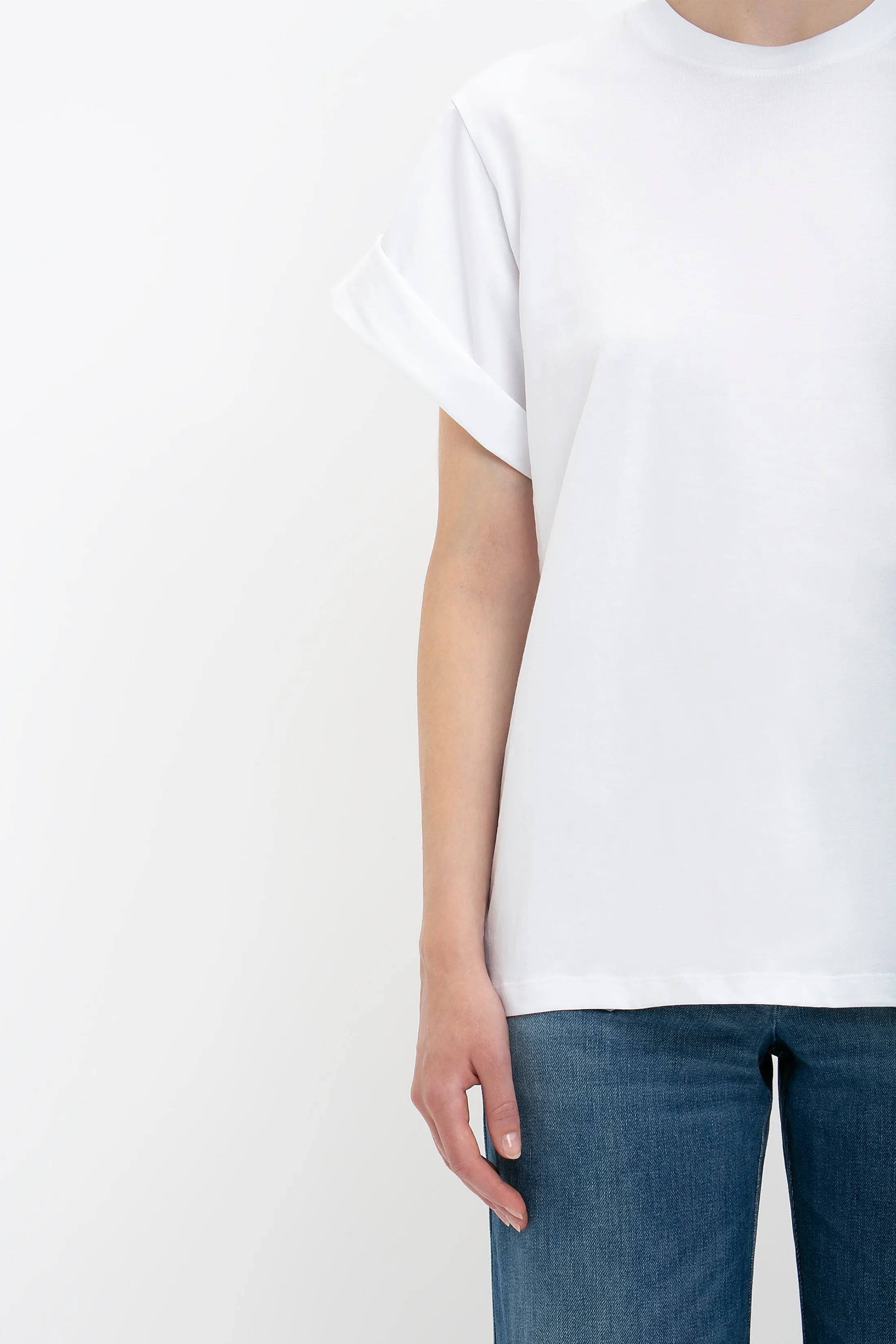 Relaxed Fit T-Shirt In White sold by Victoria Beckham product image thumbnail 5