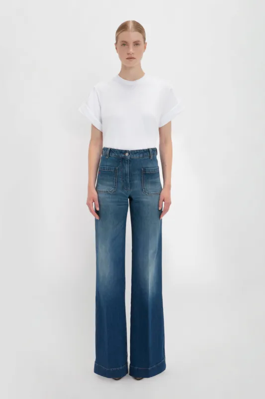 Asymmetric Relaxed Fit T-Shirt In White sold by Victoria Beckham