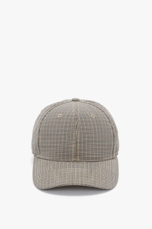 Dogtooth Check Multi Cap sold by Victoria Beckham