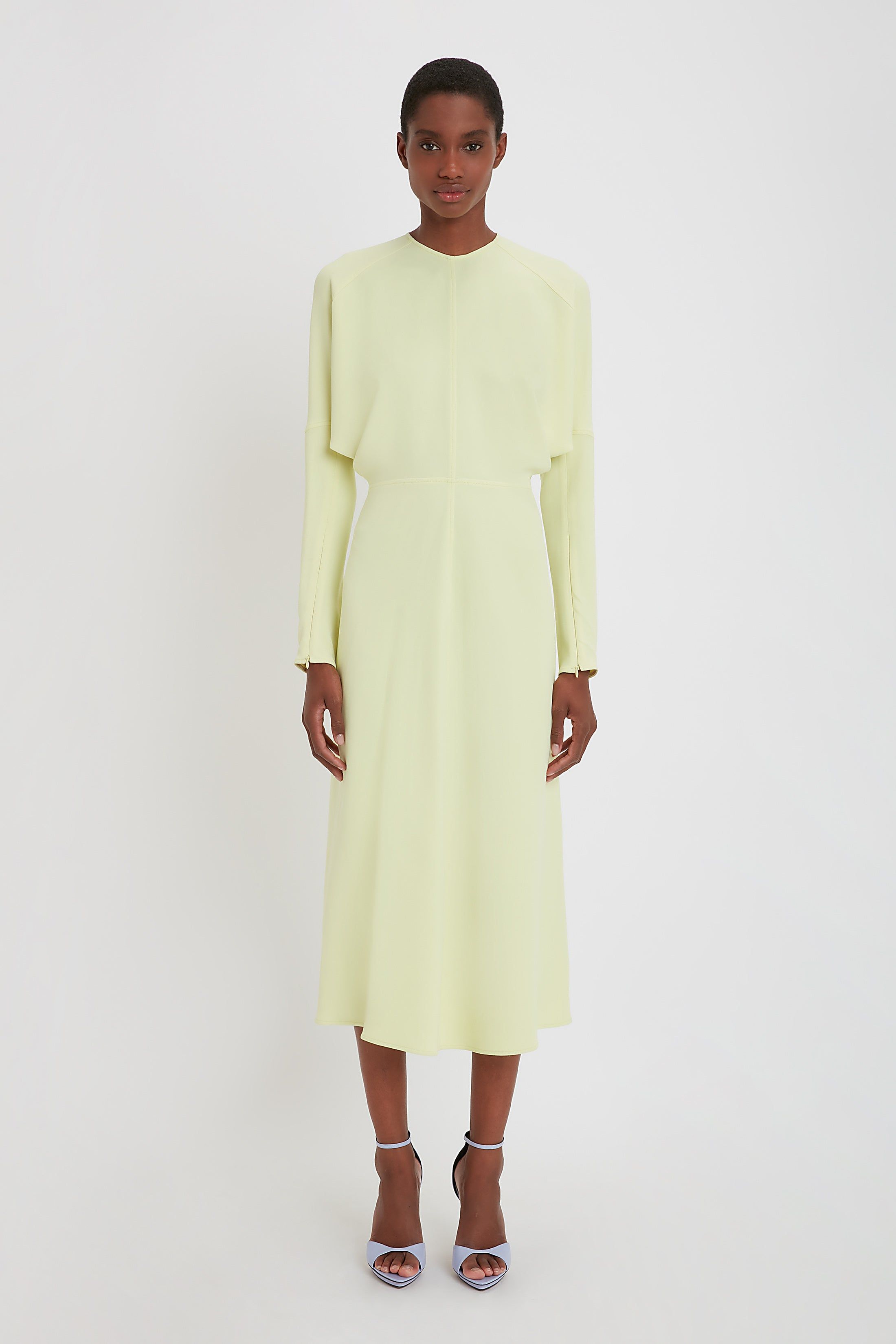Dolman Midi Dress In Buttercup sold by Victoria Beckham