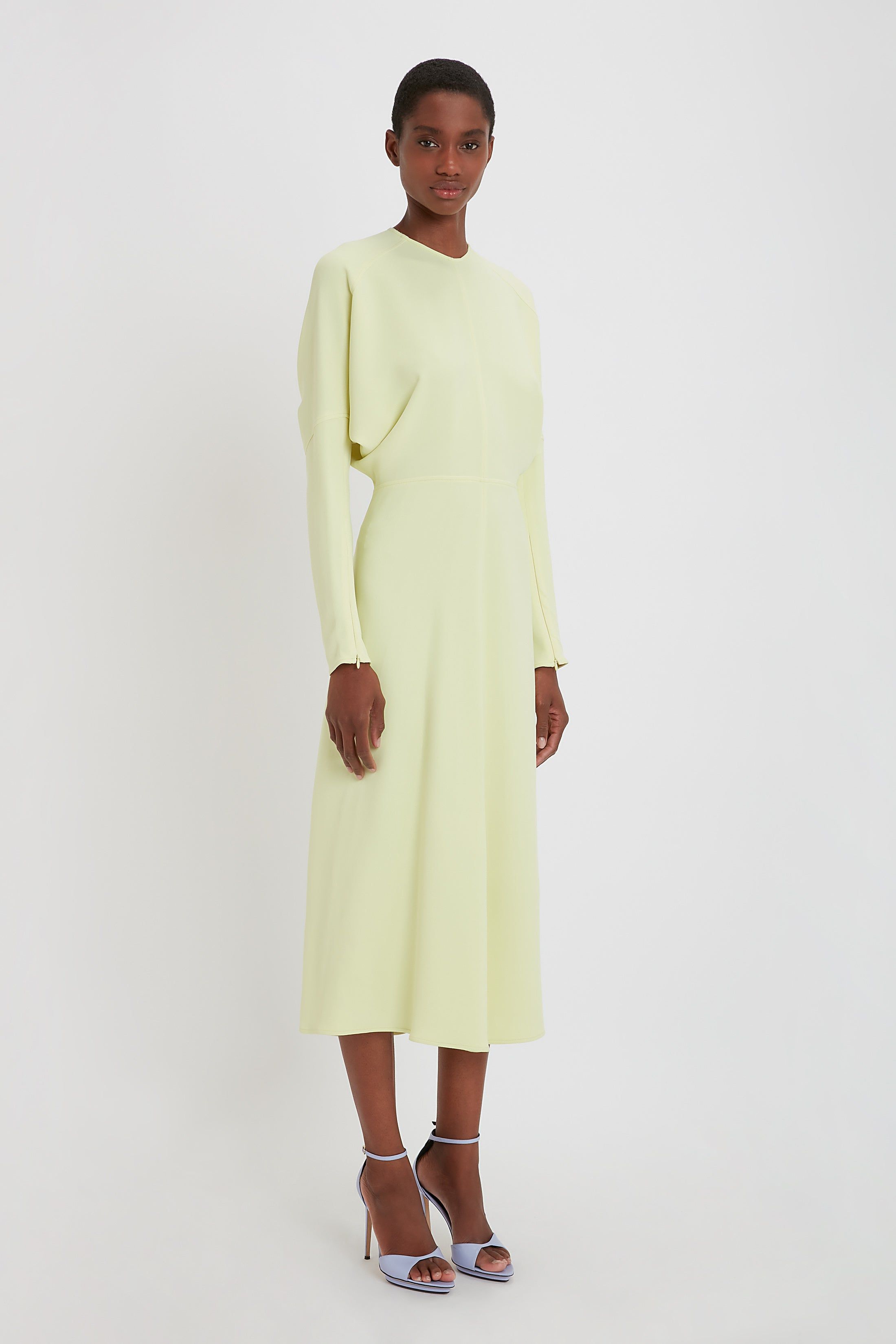 Dolman Midi Dress In Buttercup sold by Victoria Beckham product image thumbnail 3