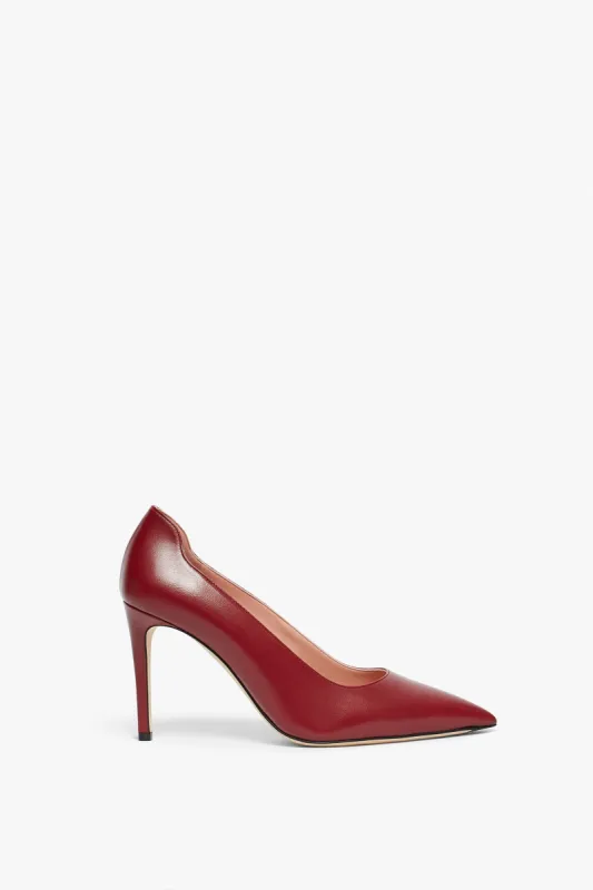 VB Pump 90mm in Bordeaux sold by Victoria Beckham