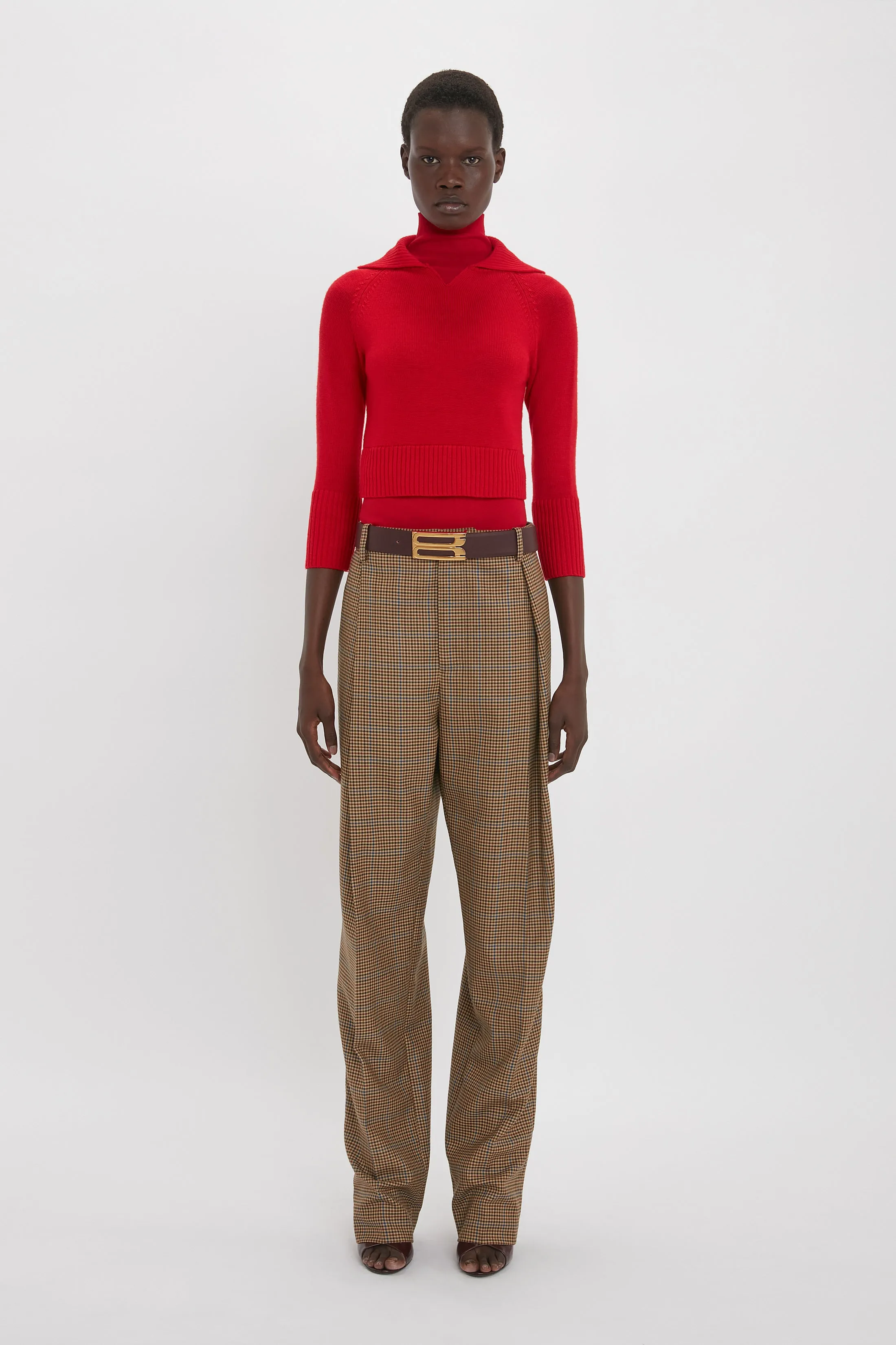 Double Layer Top In Deep Red sold by Victoria Beckham
