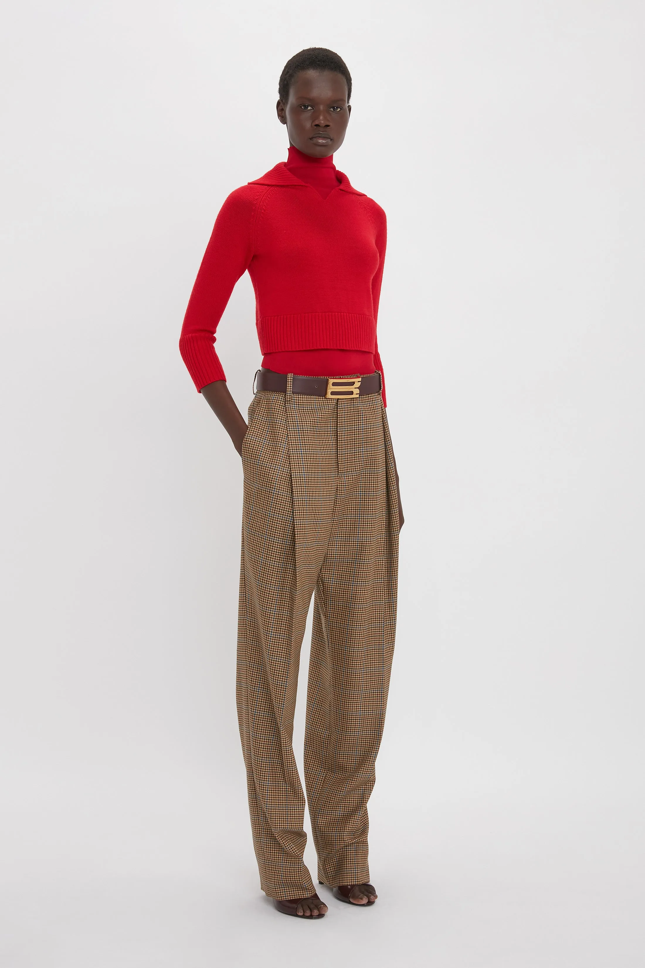 Double Layer Top In Deep Red sold by Victoria Beckham product image thumbnail 2