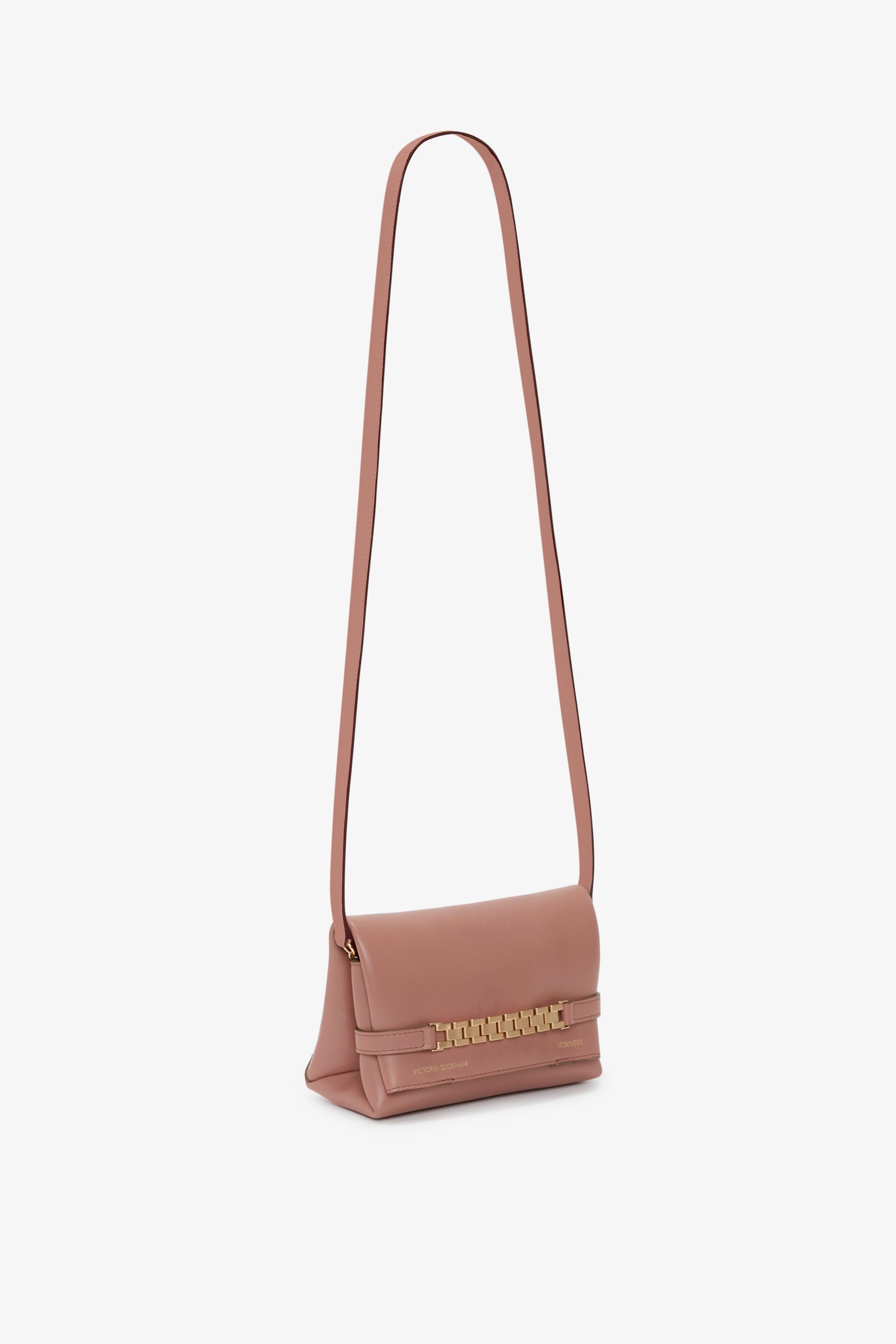 Mini Chain Pouch With Long Strap In Truffle Leather sold by Victoria Beckham product image thumbnail 2
