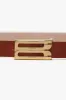 Micro Frame Belt In Tan Leather sold by Victoria Beckham