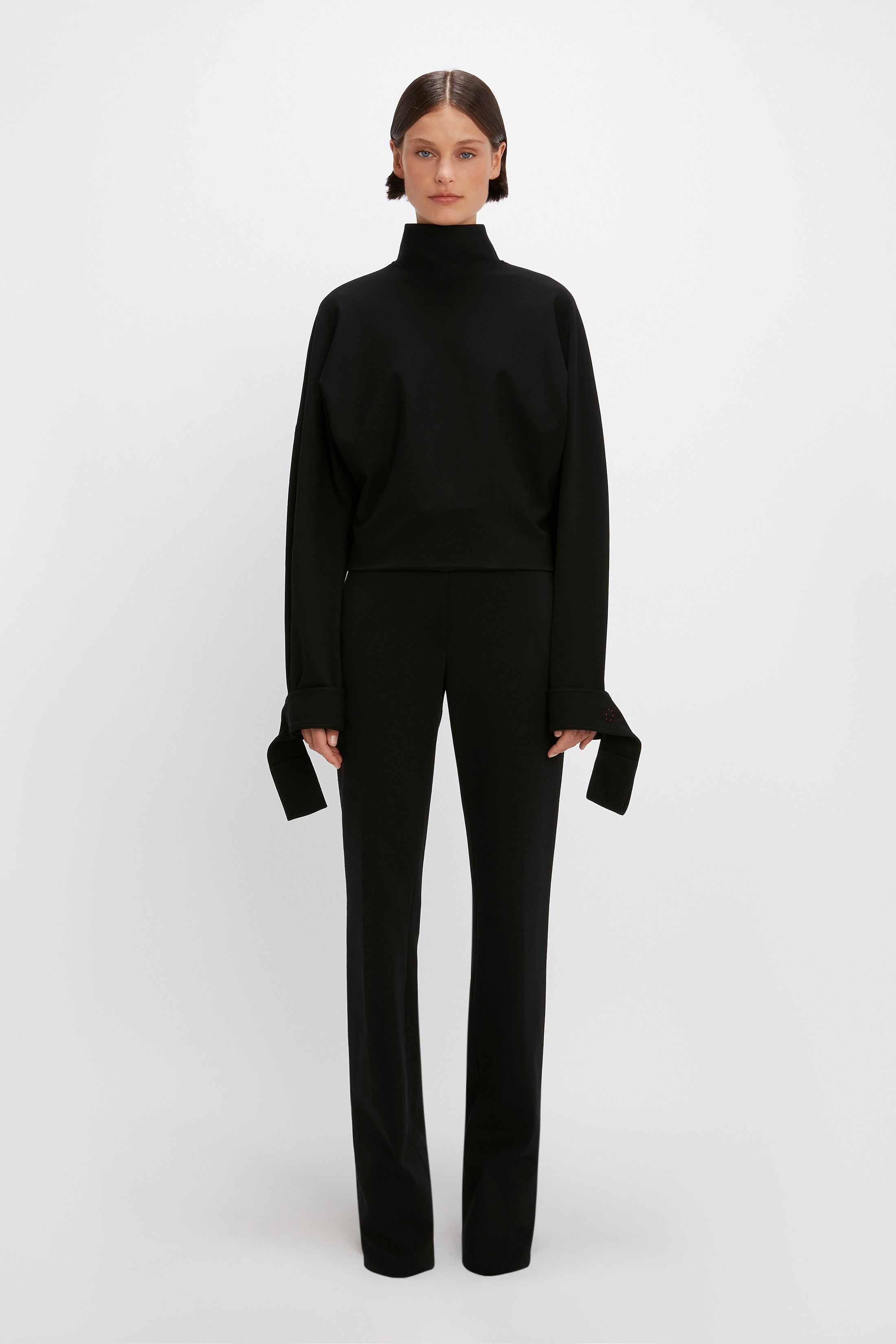 High Waisted Ponti Trouser in Black sold by Victoria Beckham