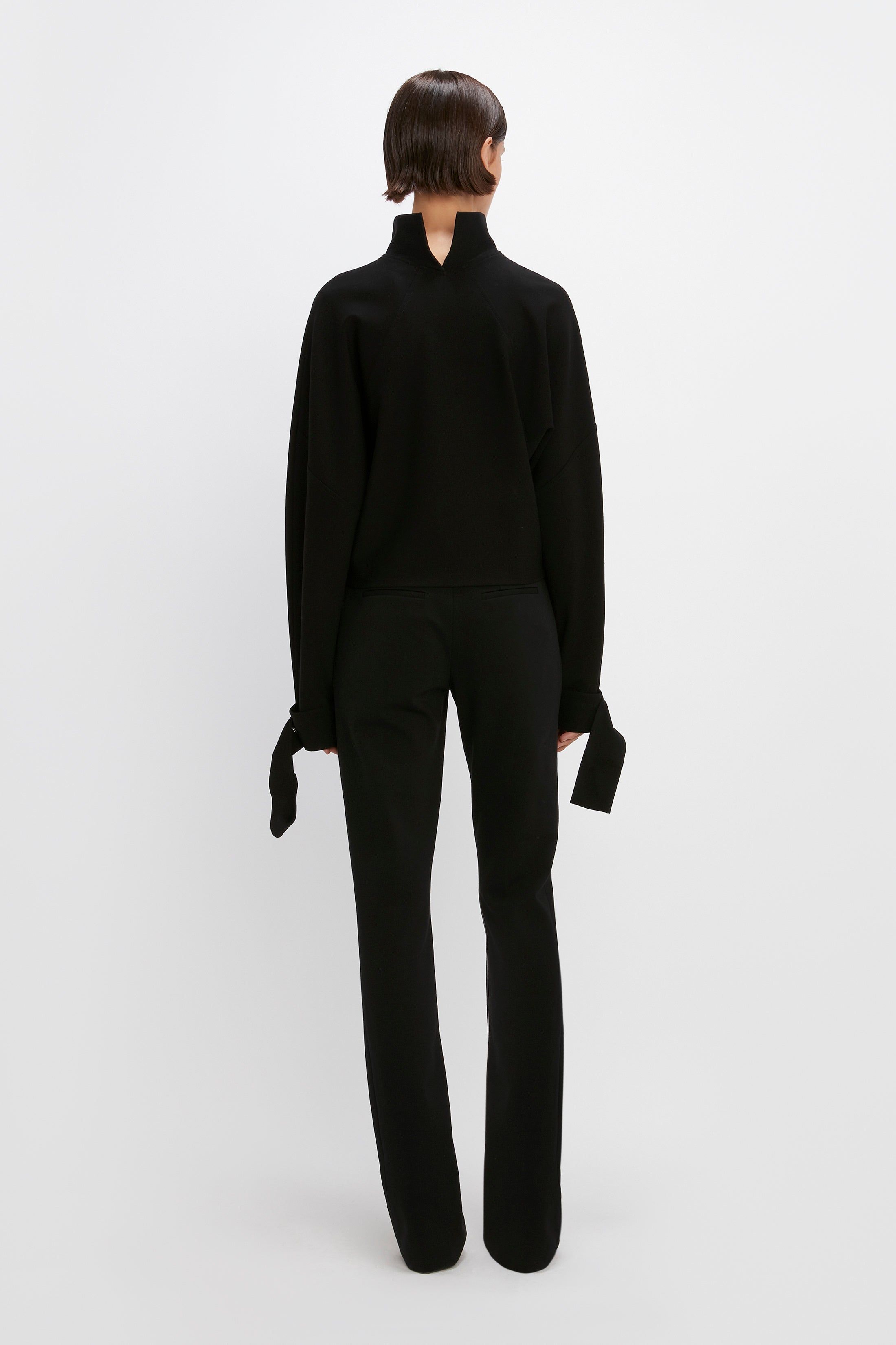 High Waisted Ponti Trouser in Black sold by Victoria Beckham product image thumbnail 3