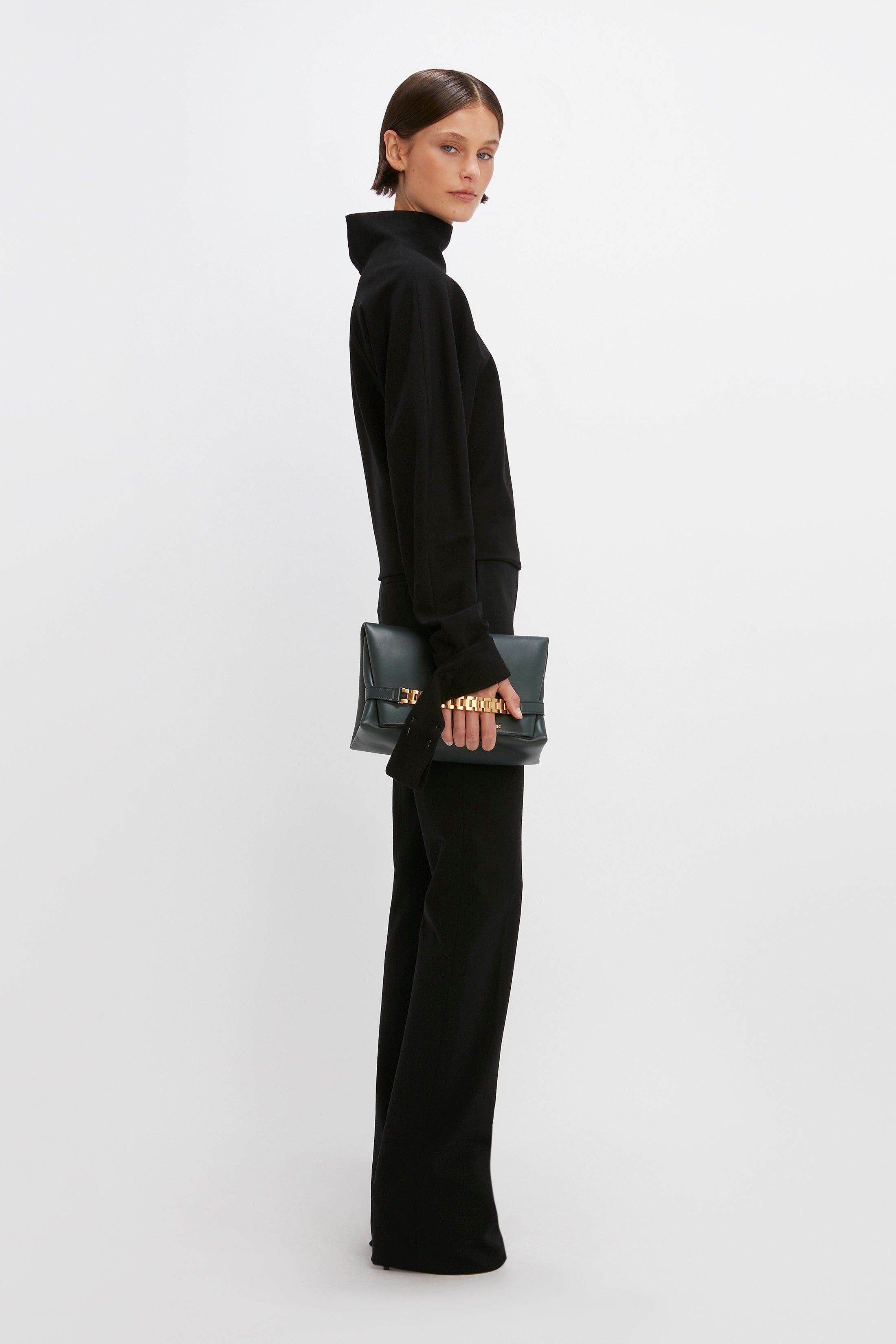 High Waisted Ponti Trouser in Black sold by Victoria Beckham product image thumbnail 4