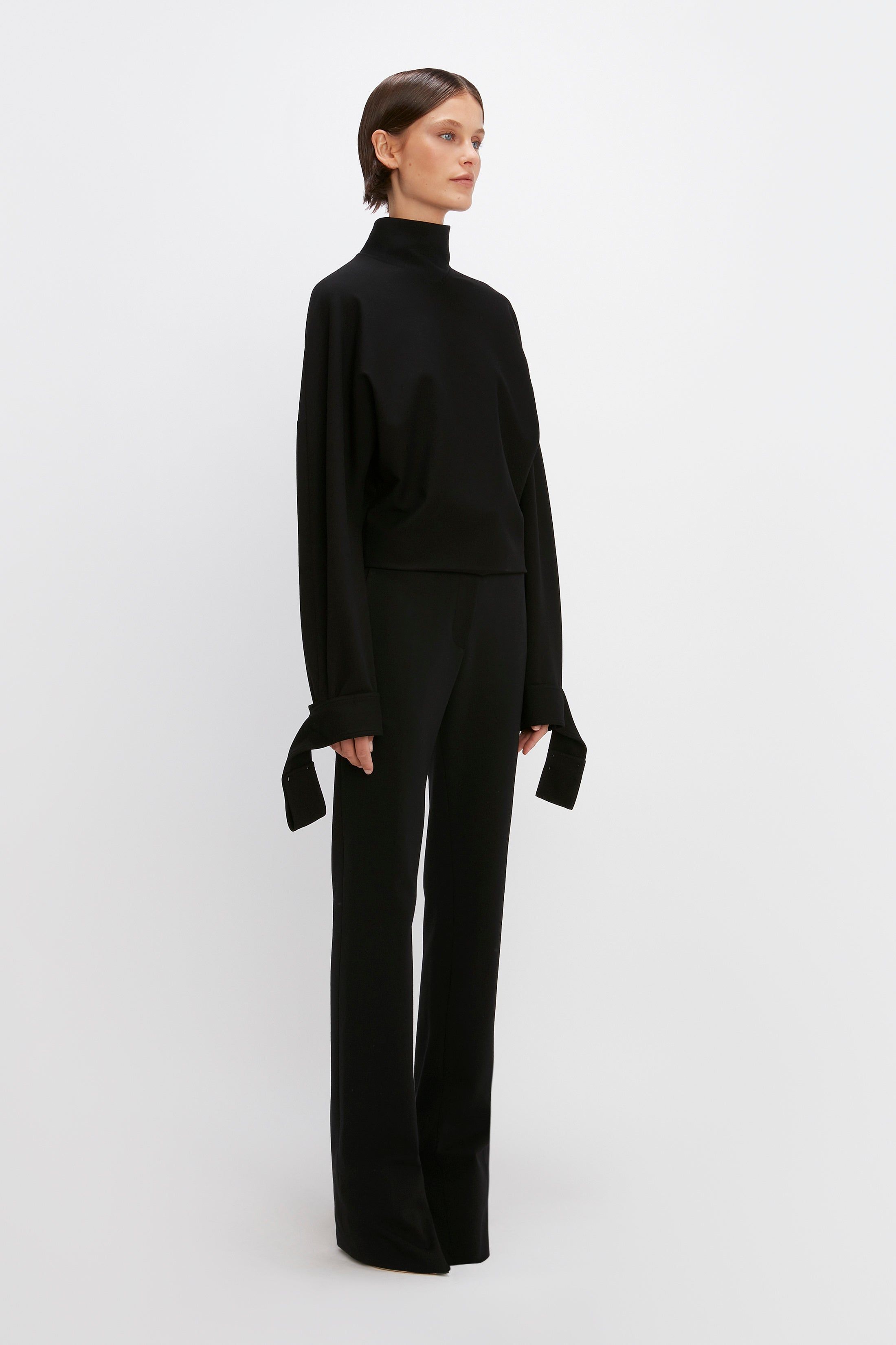 High Waisted Ponti Trouser in Black sold by Victoria Beckham product image thumbnail 2