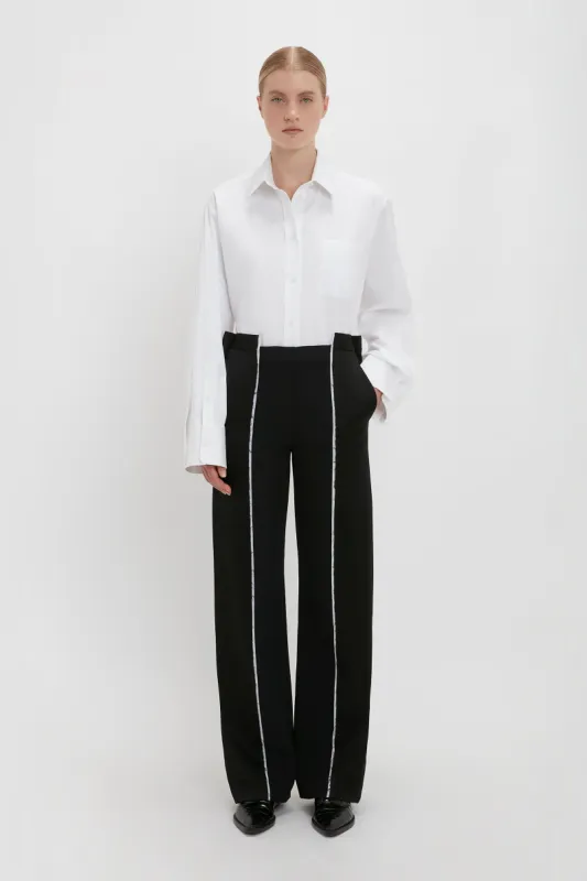 Cuff Detail Oversized Shirt In White sold by Victoria Beckham