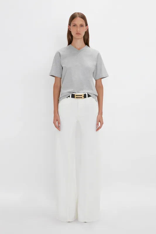 Football T-Shirt In Grey Marl sold by Victoria Beckham