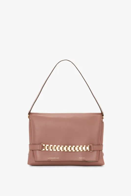 Chain Pouch Bag With Strap In Truffle Leather sold by Victoria Beckham