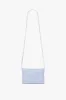 Mini Chain Pouch Bag With Long Strap In Frost Ostrich-Effect Leather sold by Victoria Beckham