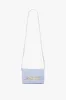 Mini Chain Pouch Bag With Long Strap In Frost Ostrich-Effect Leather sold by Victoria Beckham