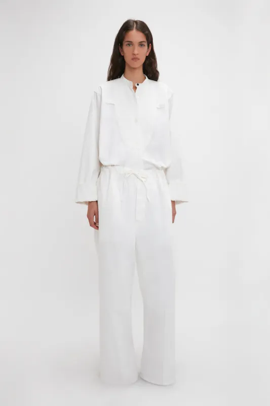Washed White Drawstring Drawstring Pyjama Trouser In Washed White | Parallel