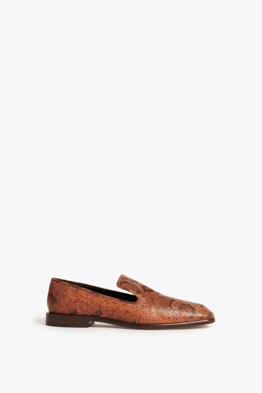 Hanna Loafer in Copper Snake Print sold by Victoria Beckham