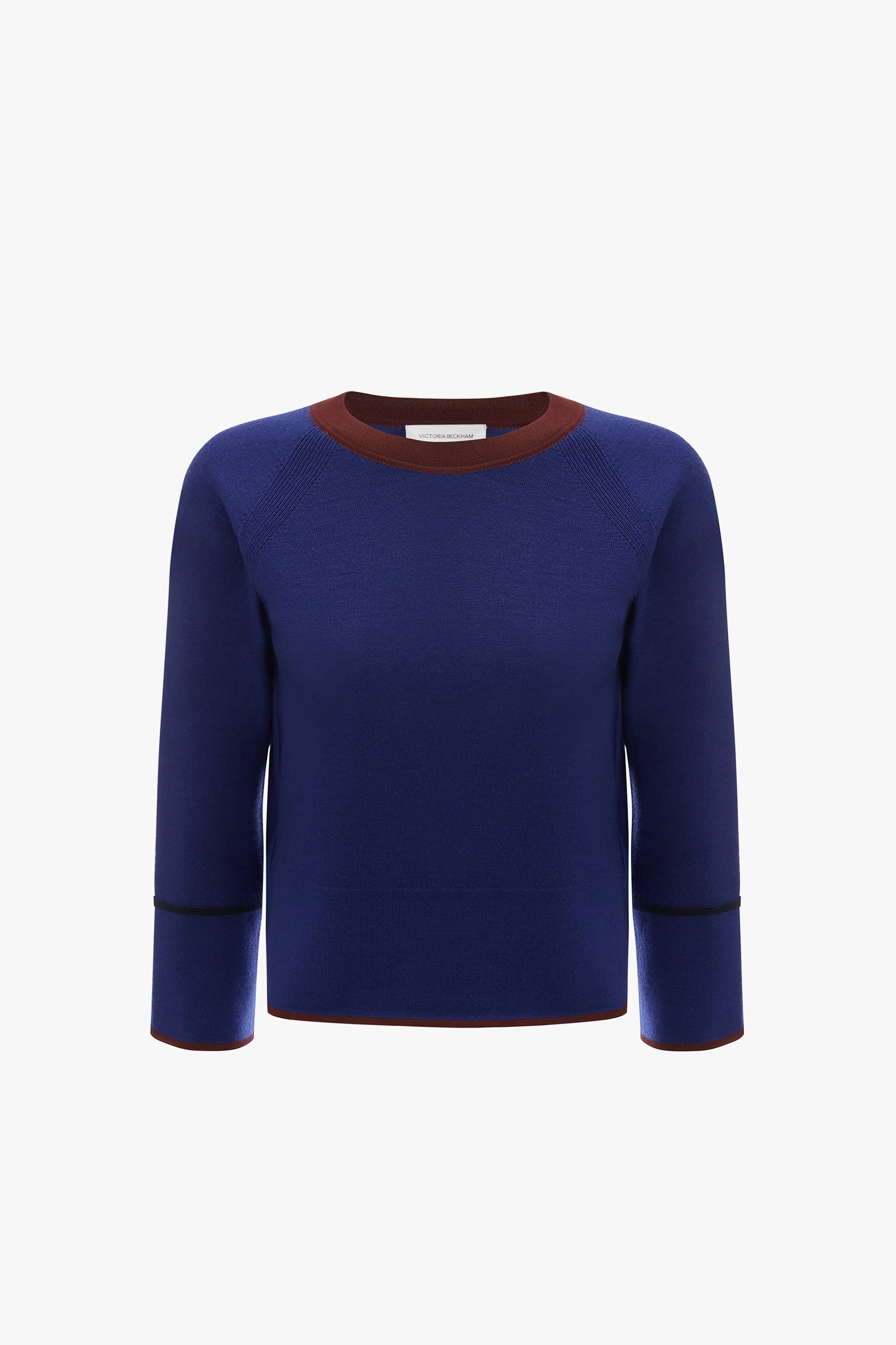 Raglan Sleeve Jumper In Electric Purple sold by Victoria Beckham product image thumbnail 7