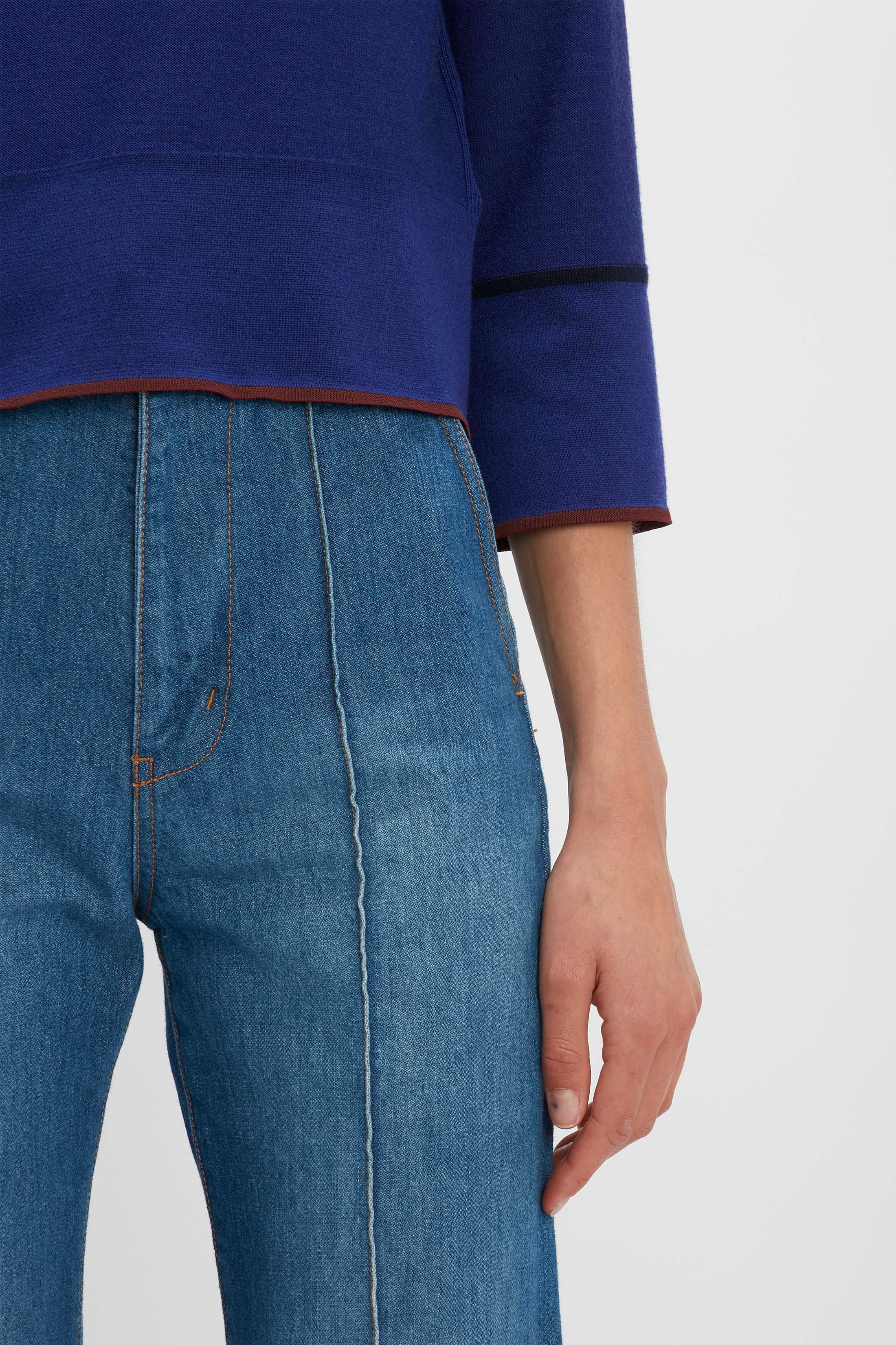 Raglan Sleeve Jumper In Electric Purple sold by Victoria Beckham product image thumbnail 5