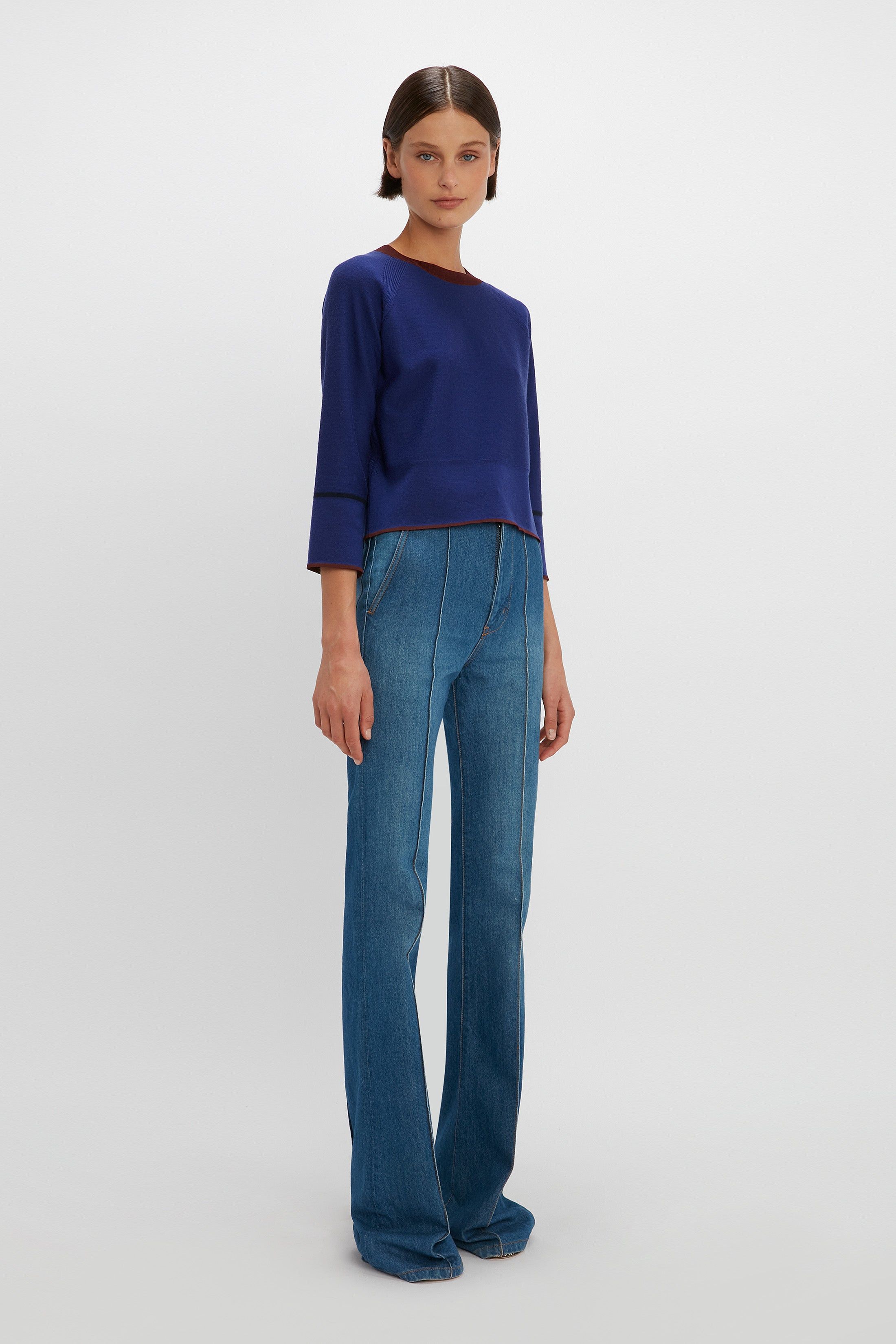 Raglan Sleeve Jumper In Electric Purple sold by Victoria Beckham product image thumbnail 2