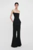Low Rise Wide Leg Kick Trouser In Black sold by Victoria Beckham