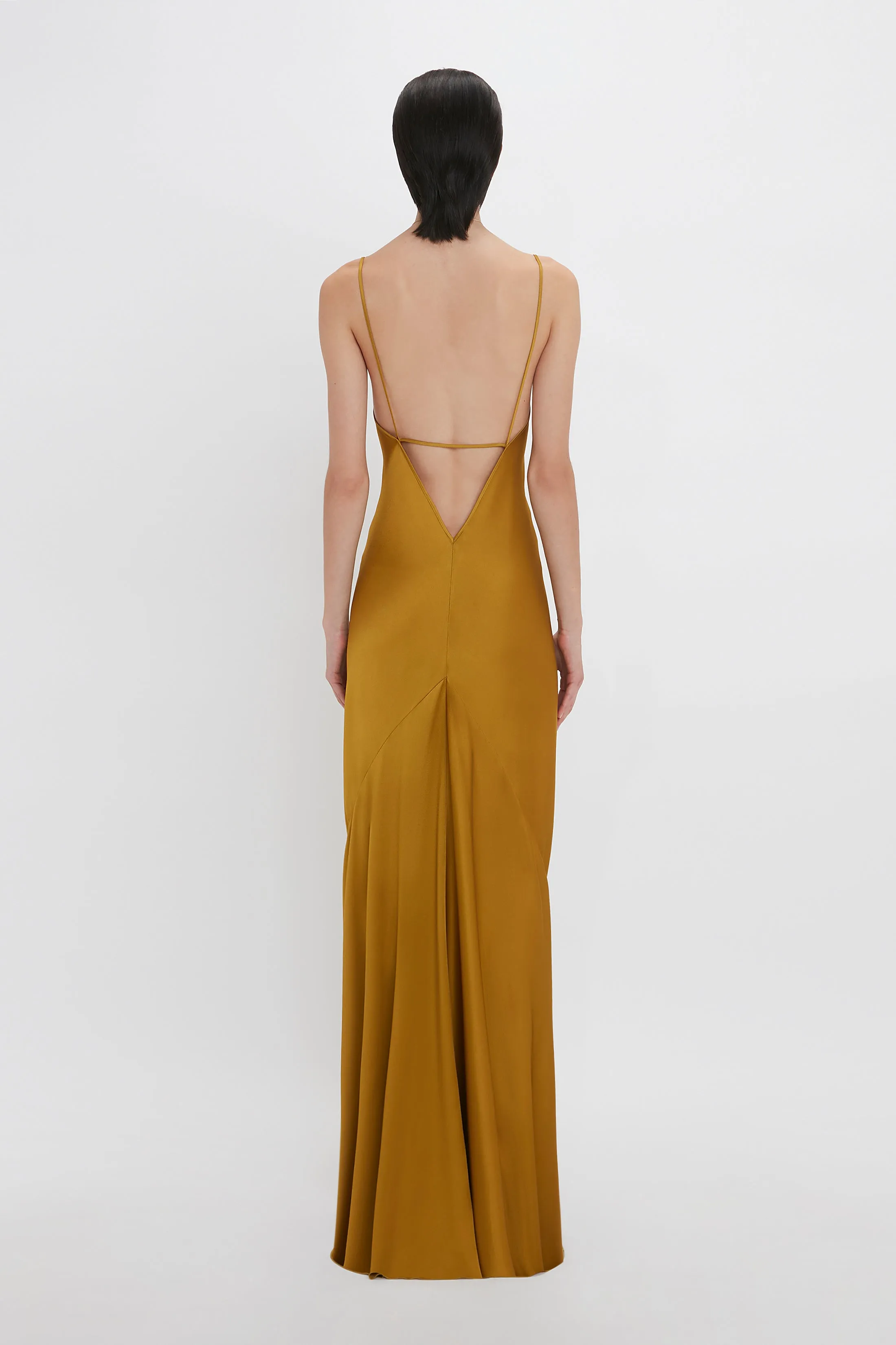 Low Back Cami Floor-Length Dress In Harvest Gold sold by Victoria Beckham product image thumbnail 3