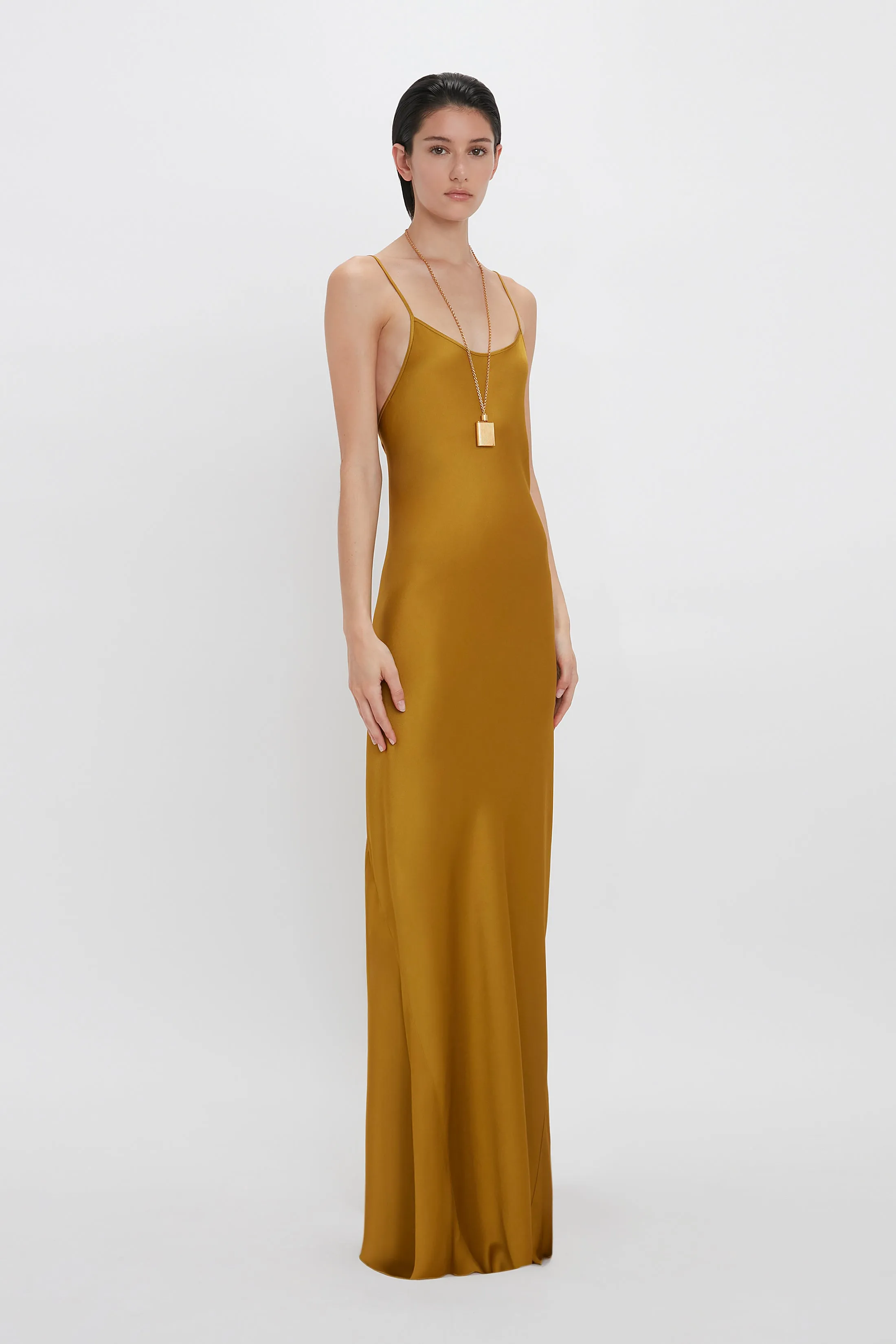 Low Back Cami Floor-Length Dress In Harvest Gold sold by Victoria Beckham product image thumbnail 2