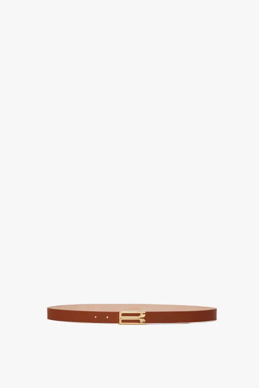 Frame Belt In Tan Grained Leather sold by Victoria Beckham