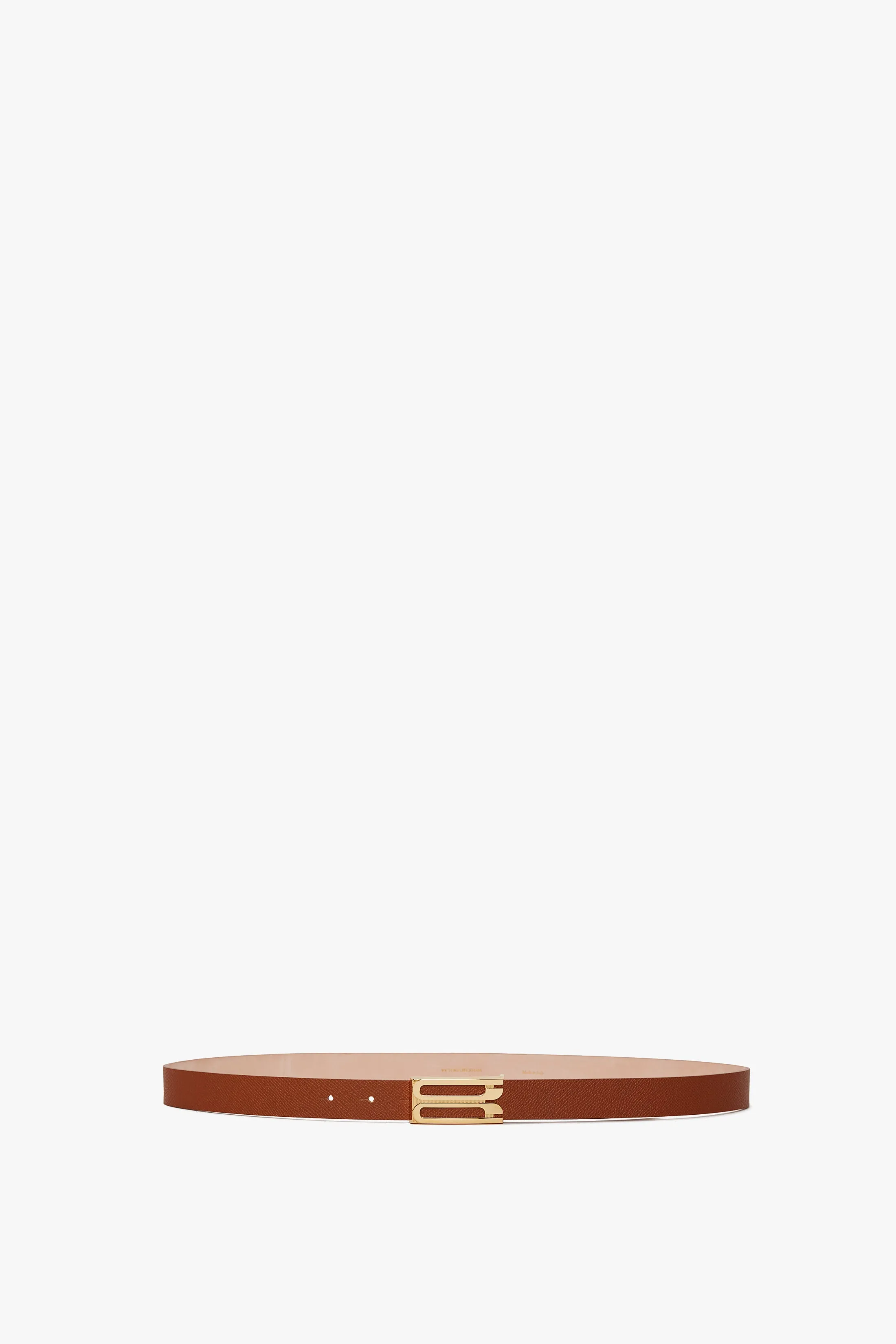 Frame Belt In Tan Grained Leather sold by Victoria Beckham