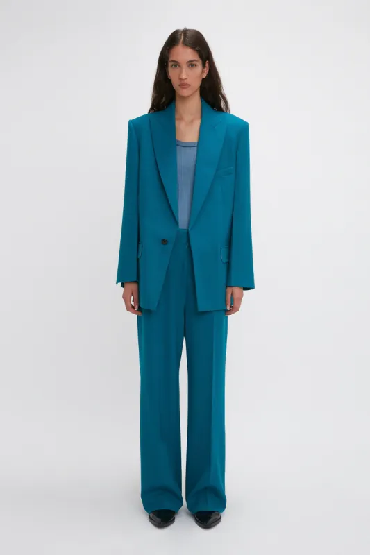 Peak Lapel Jacket In Petroleum sold by Victoria Beckham