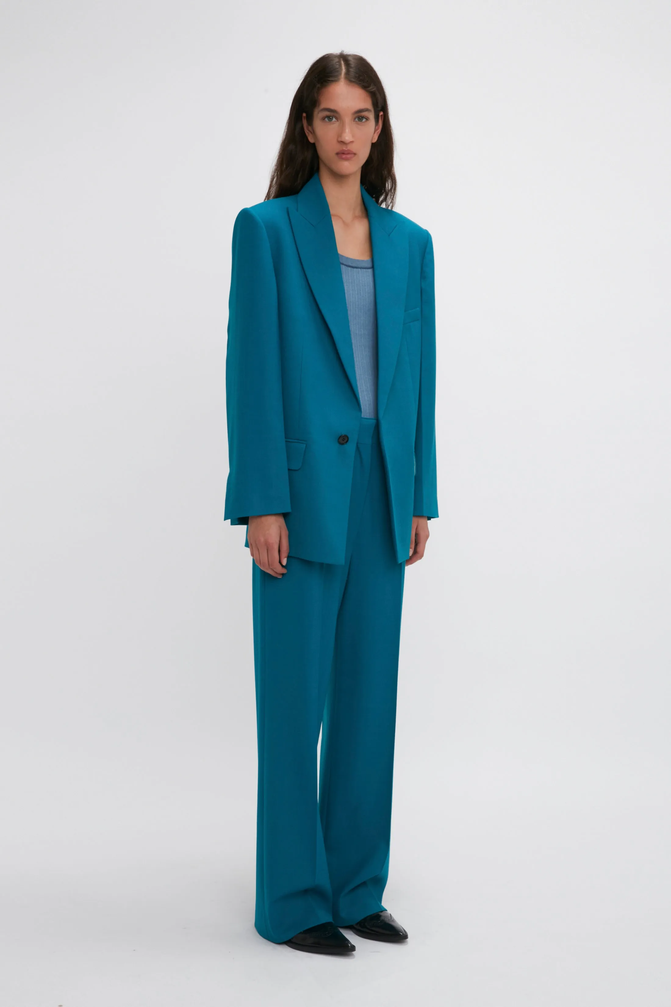 Peak Lapel Jacket In Petroleum sold by Victoria Beckham product image thumbnail 2