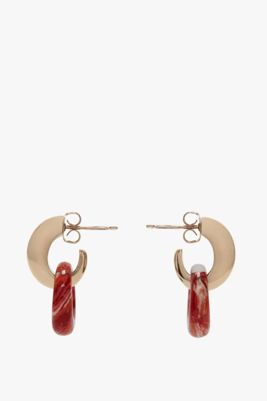 Resin Pendant Earrings In Light Gold-Orange sold by Victoria Beckham