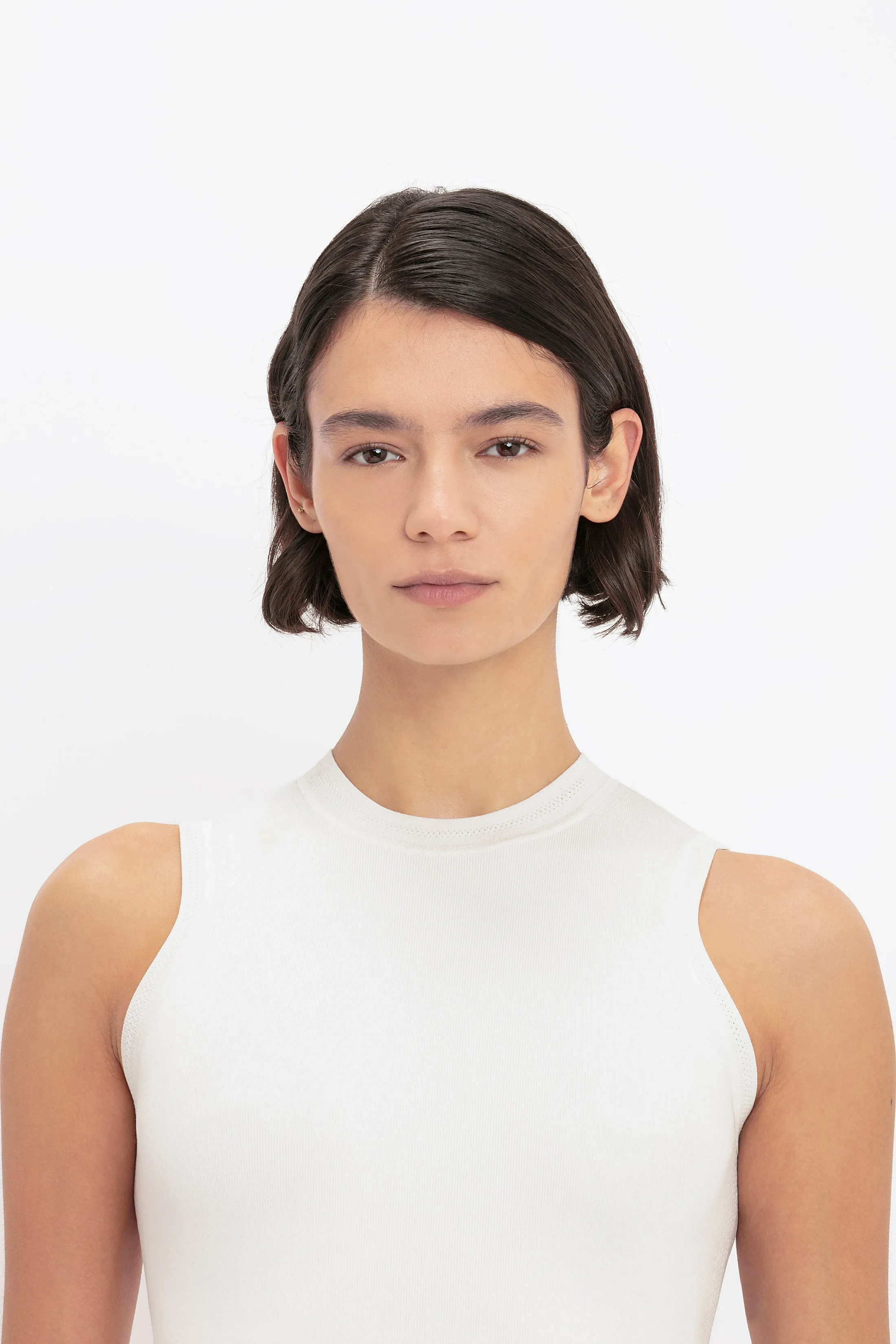 Fitted Mini Dress In White sold by Victoria Beckham product image thumbnail 3