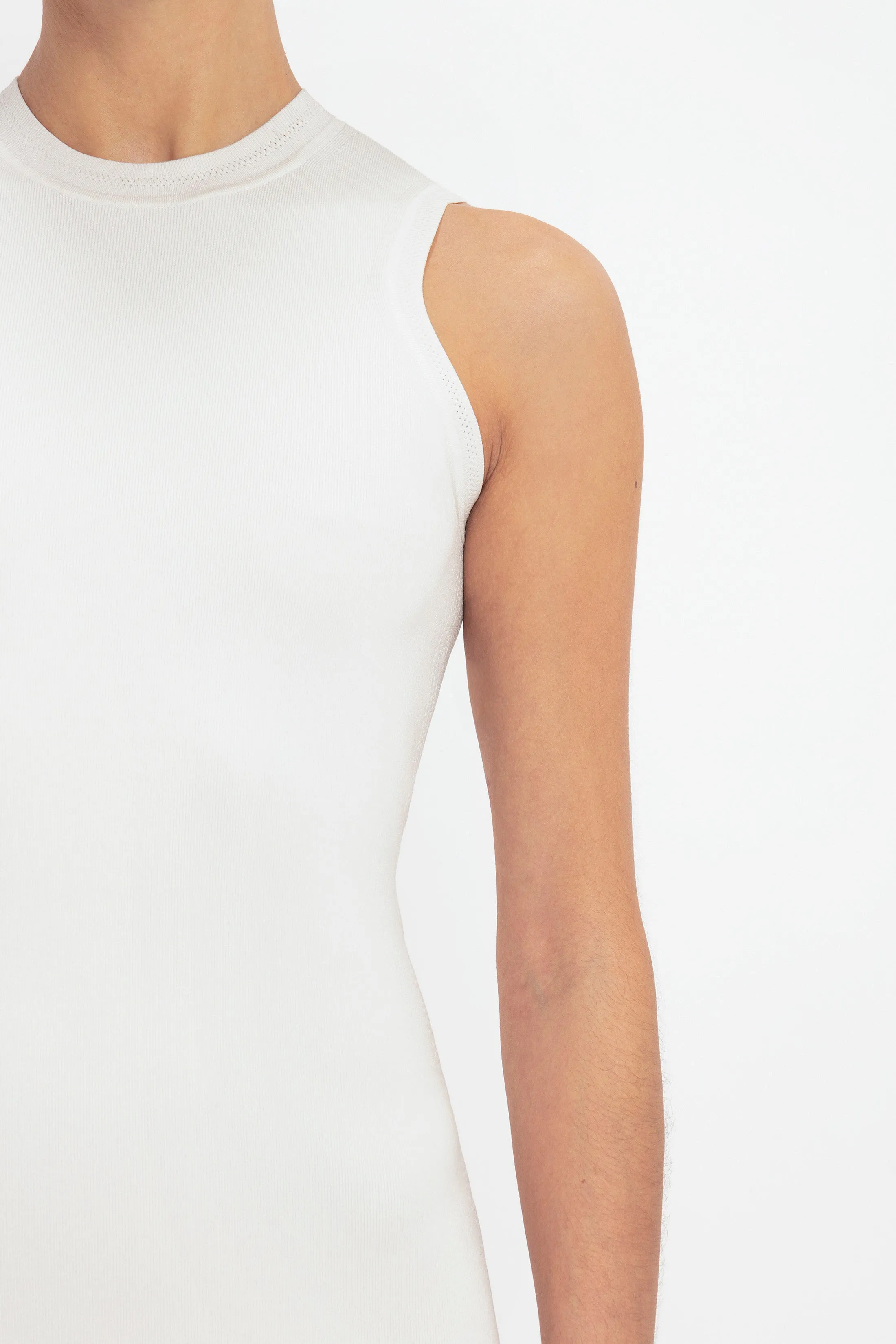 Fitted Mini Dress In White sold by Victoria Beckham product image thumbnail 4