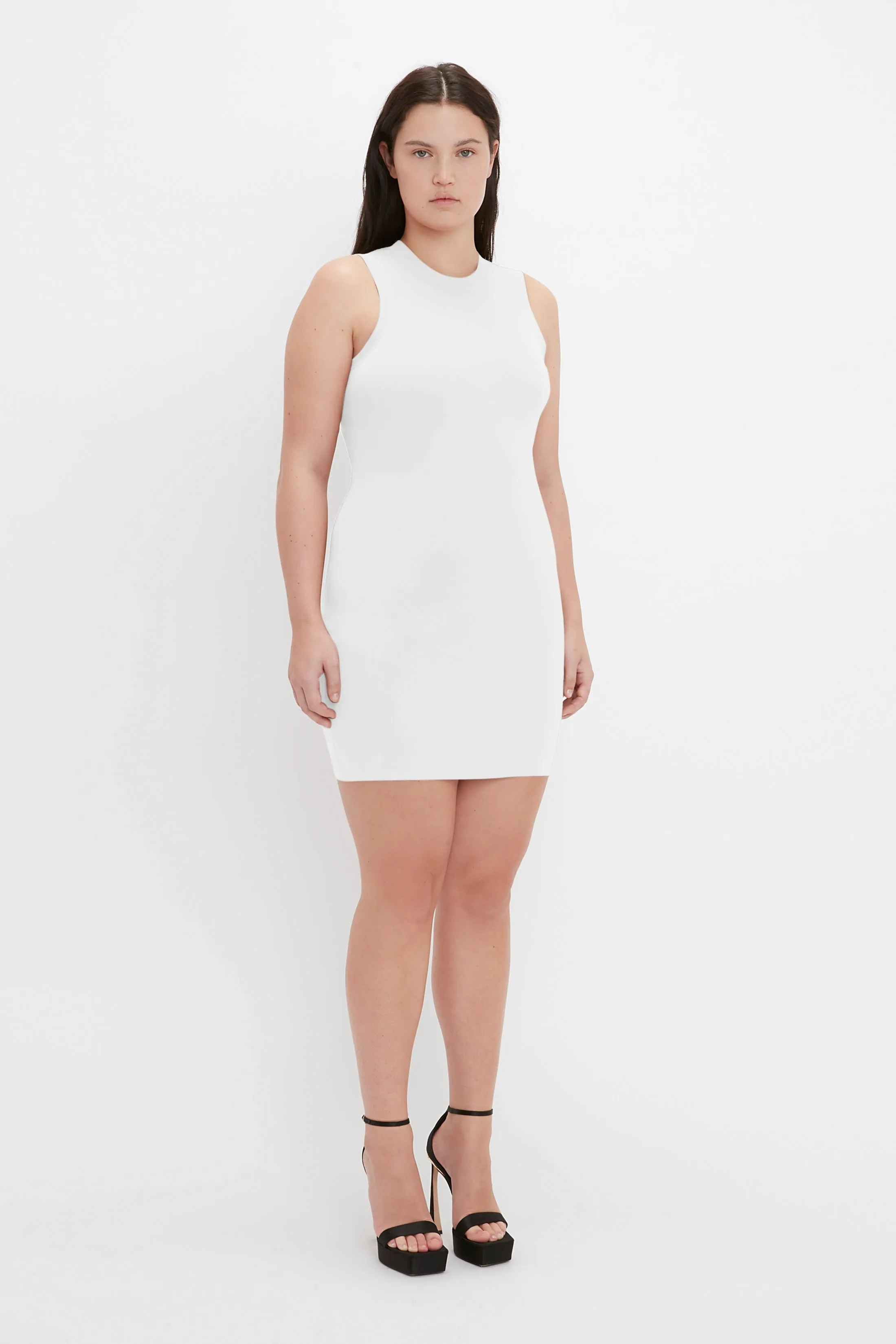 Fitted Mini Dress In White sold by Victoria Beckham product image thumbnail 5
