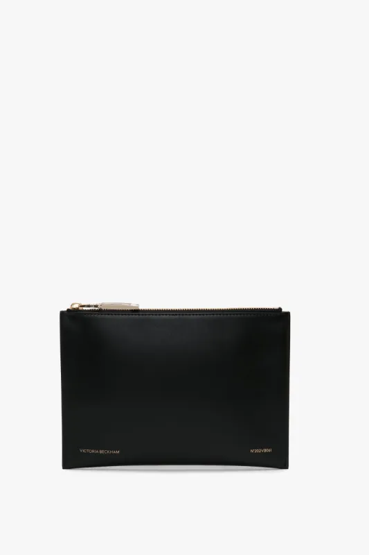 B Frame Pochette Bag In Black Leather sold by Victoria Beckham
