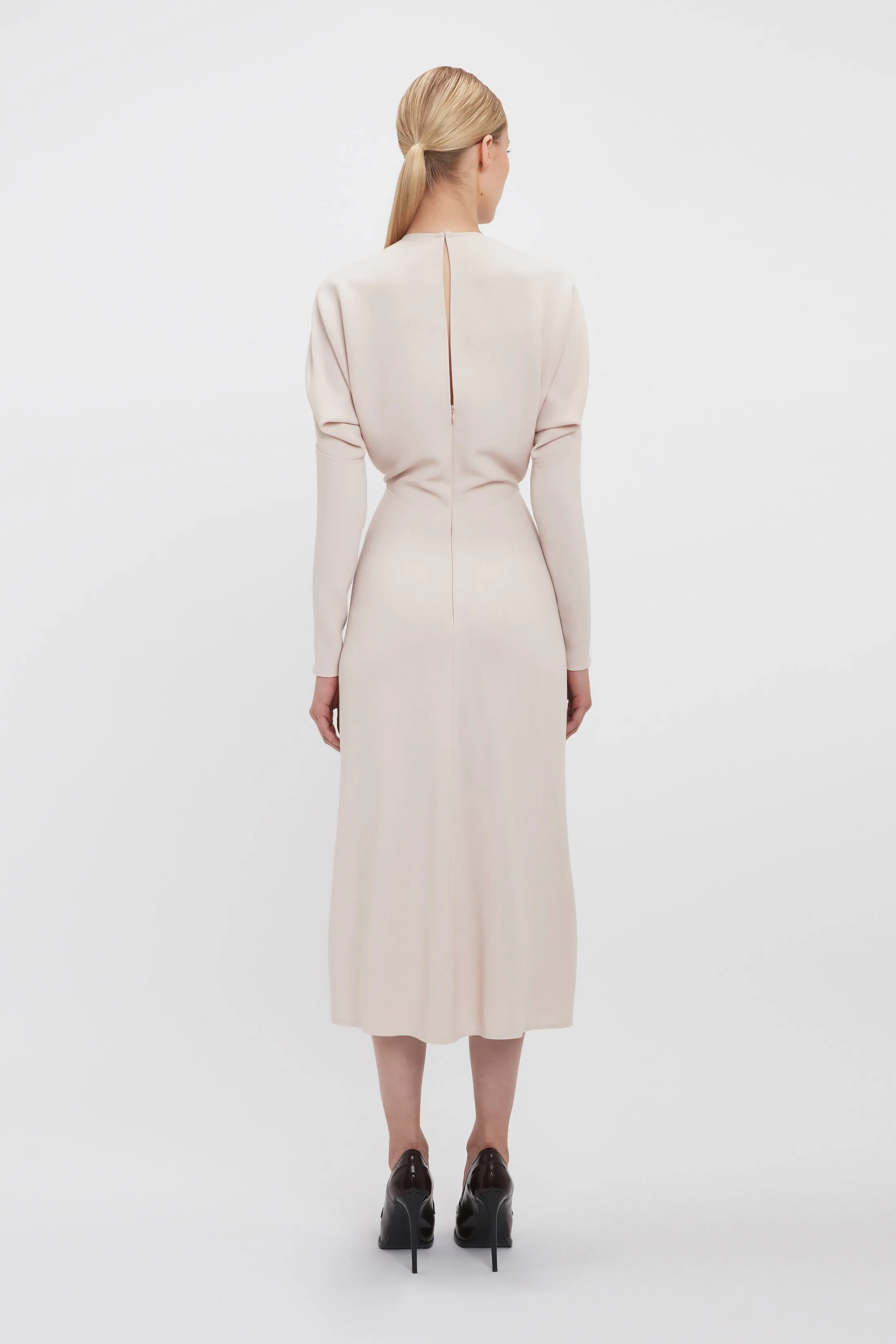 Exclusive Keyhole Dolman Midi Dress In Primrose sold by Victoria Beckham product image thumbnail 3