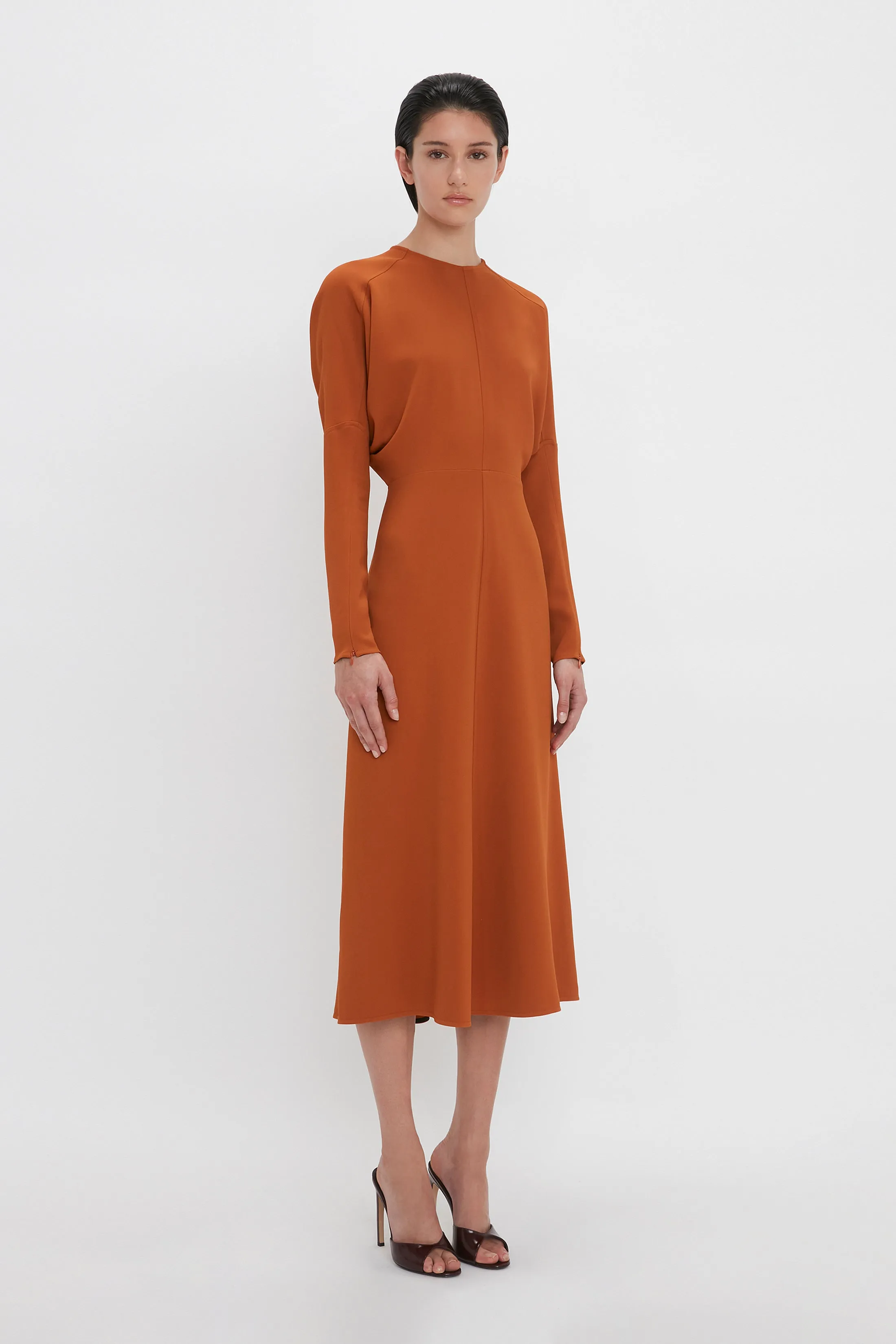 Dolman Midi Dress In Russet sold by Victoria Beckham product image thumbnail 2