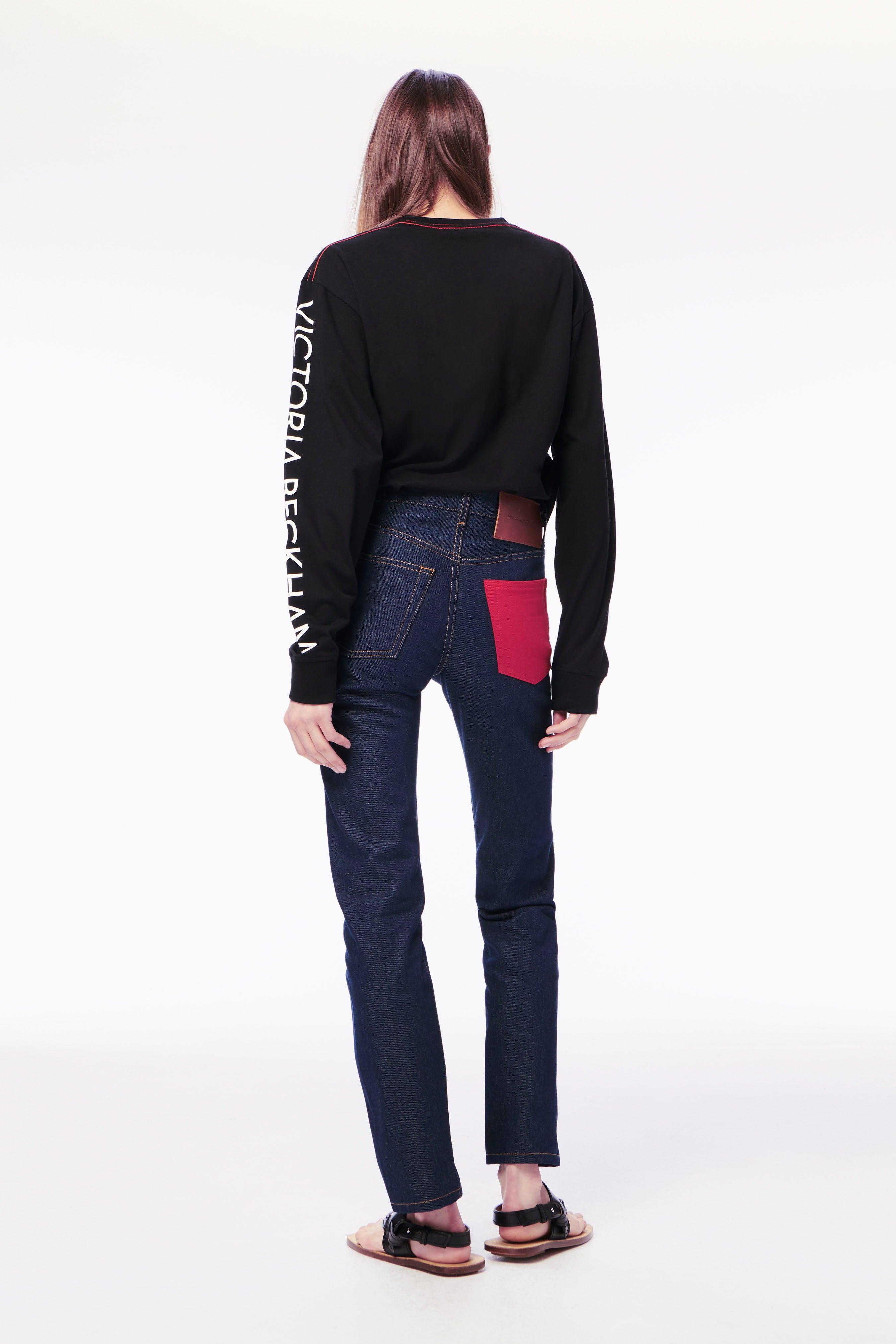 Long Sleeve Logo Tee in Black sold by Victoria Beckham product image thumbnail 4