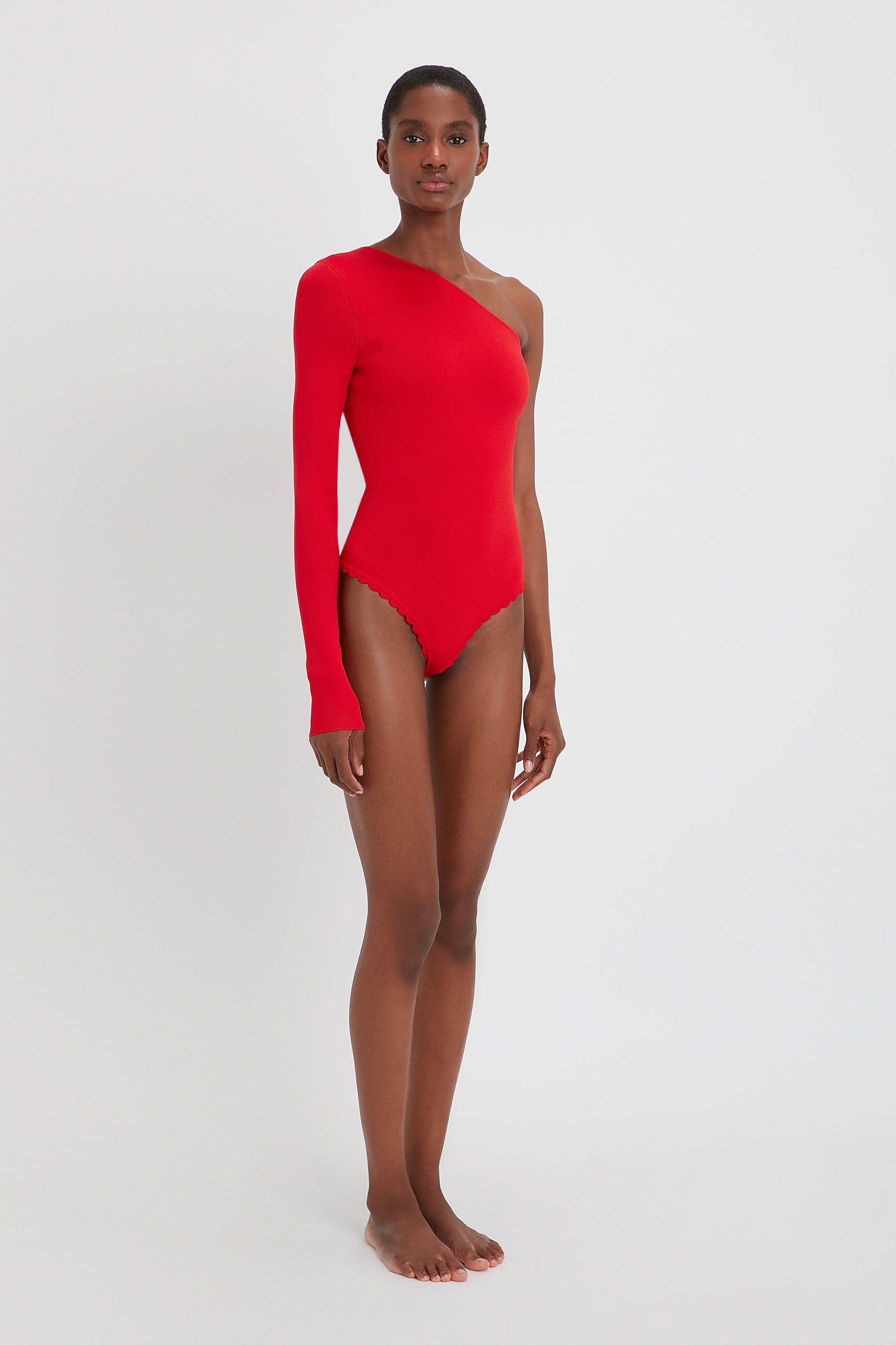 VB Body One Shoulder Bodysuit in Red sold by Victoria Beckham product image thumbnail 2
