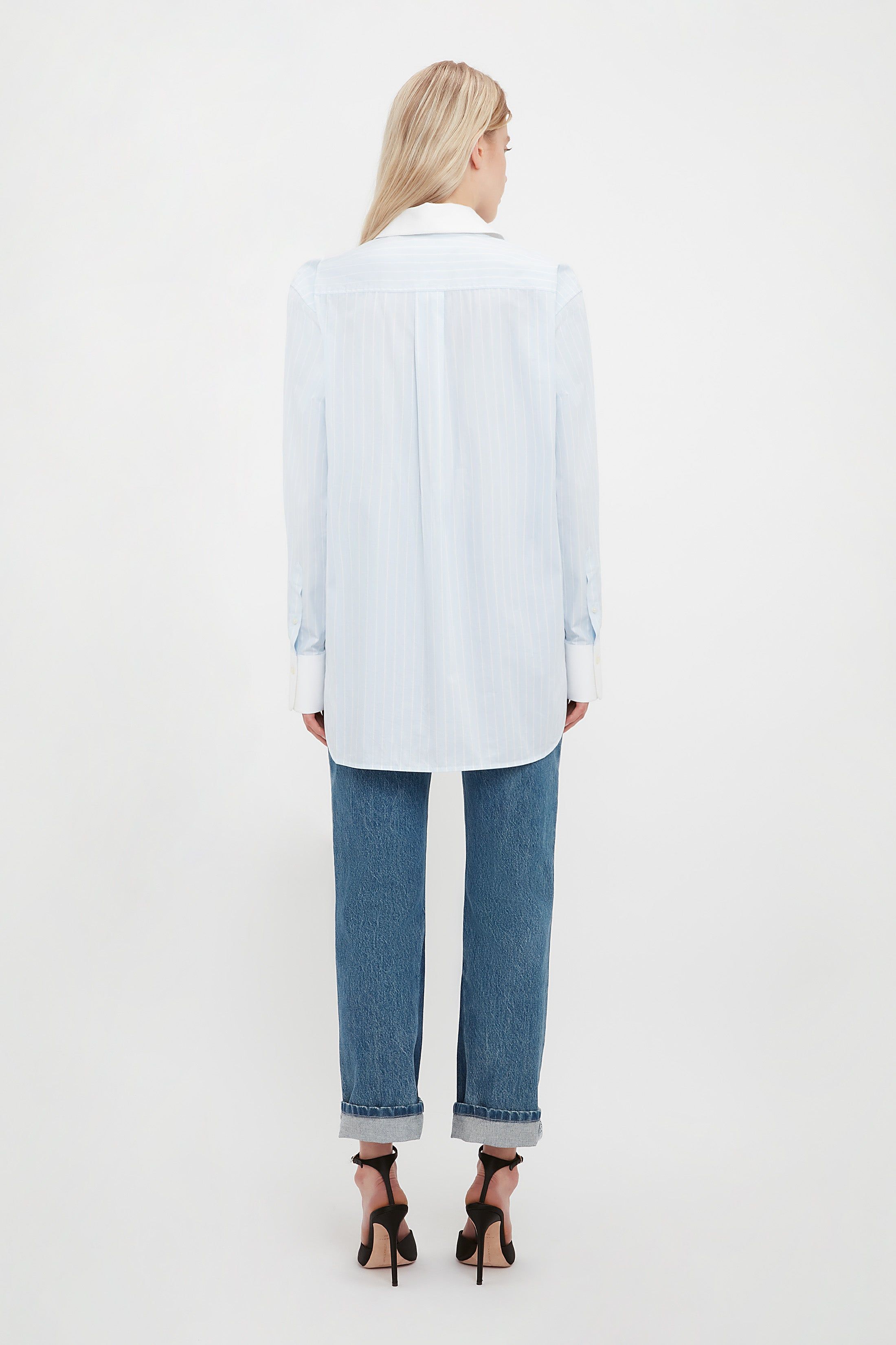 Oversized Mens Shirt In Blue sold by Victoria Beckham product image thumbnail 4