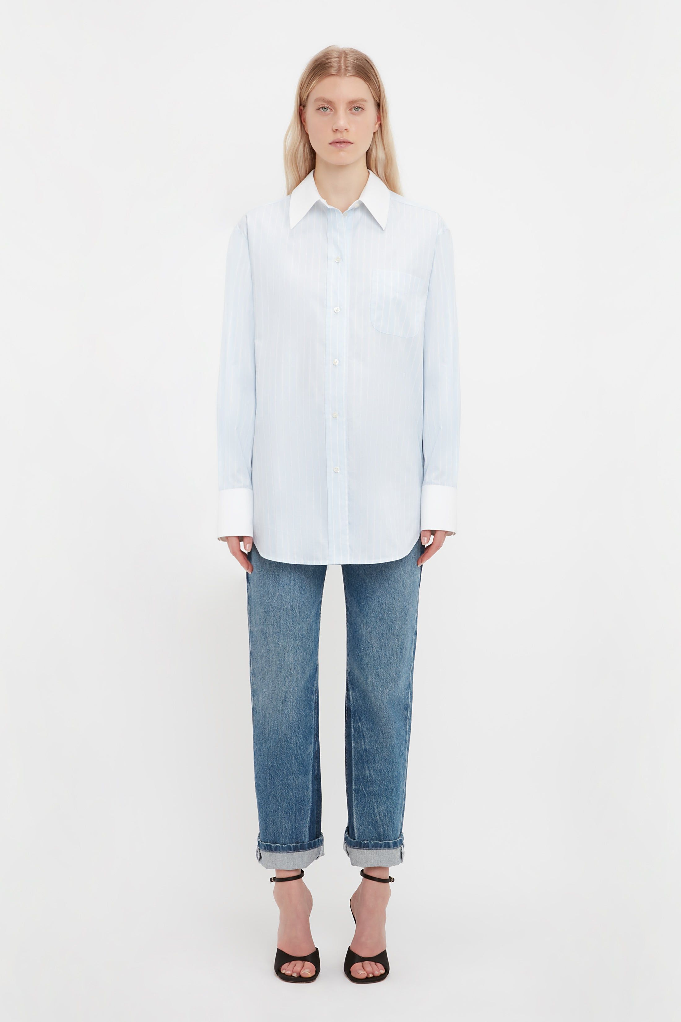 Oversized Mens Shirt In Blue sold by Victoria Beckham