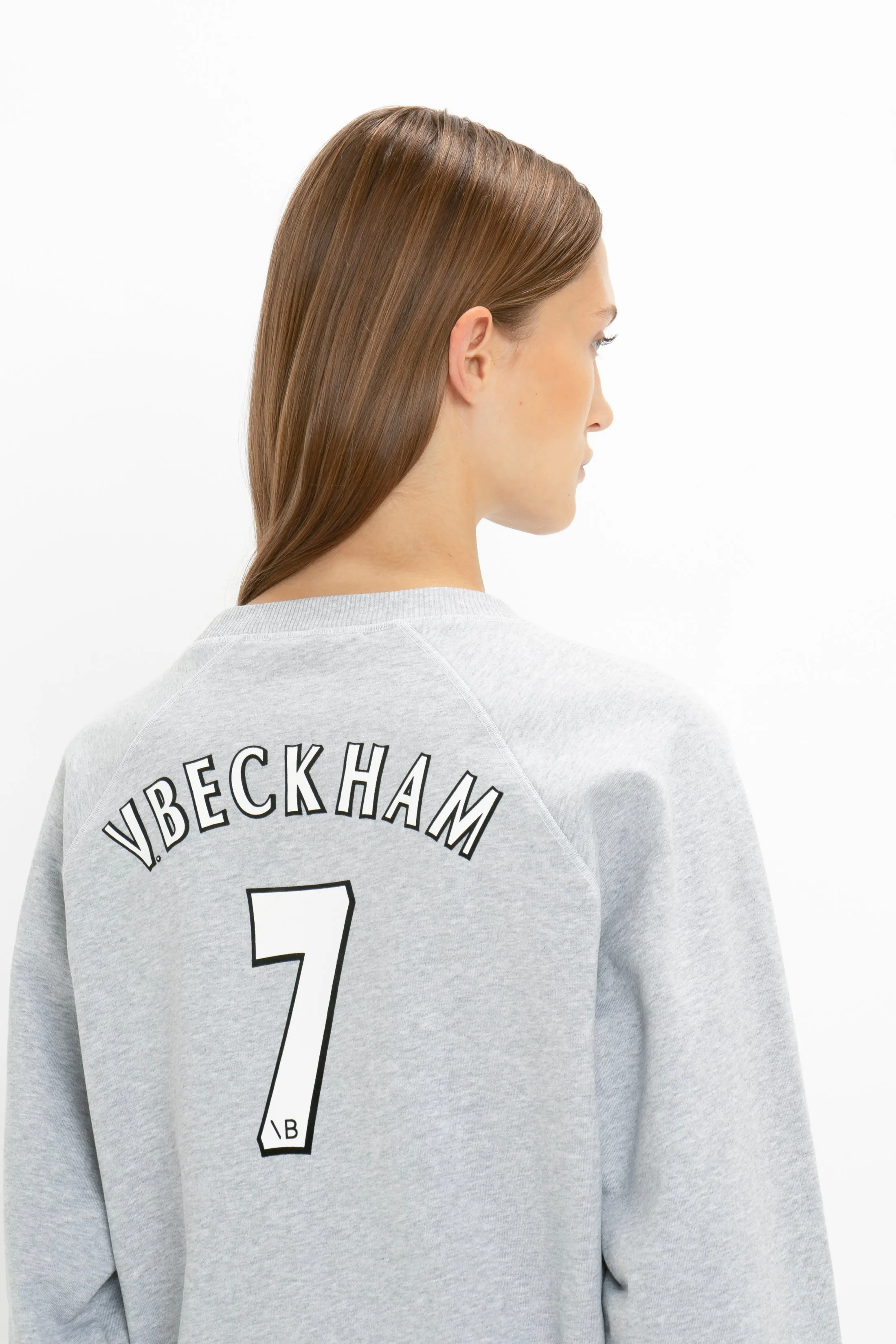 Football Sweatshirt In Grey Marl sold by Victoria Beckham product image thumbnail 4
