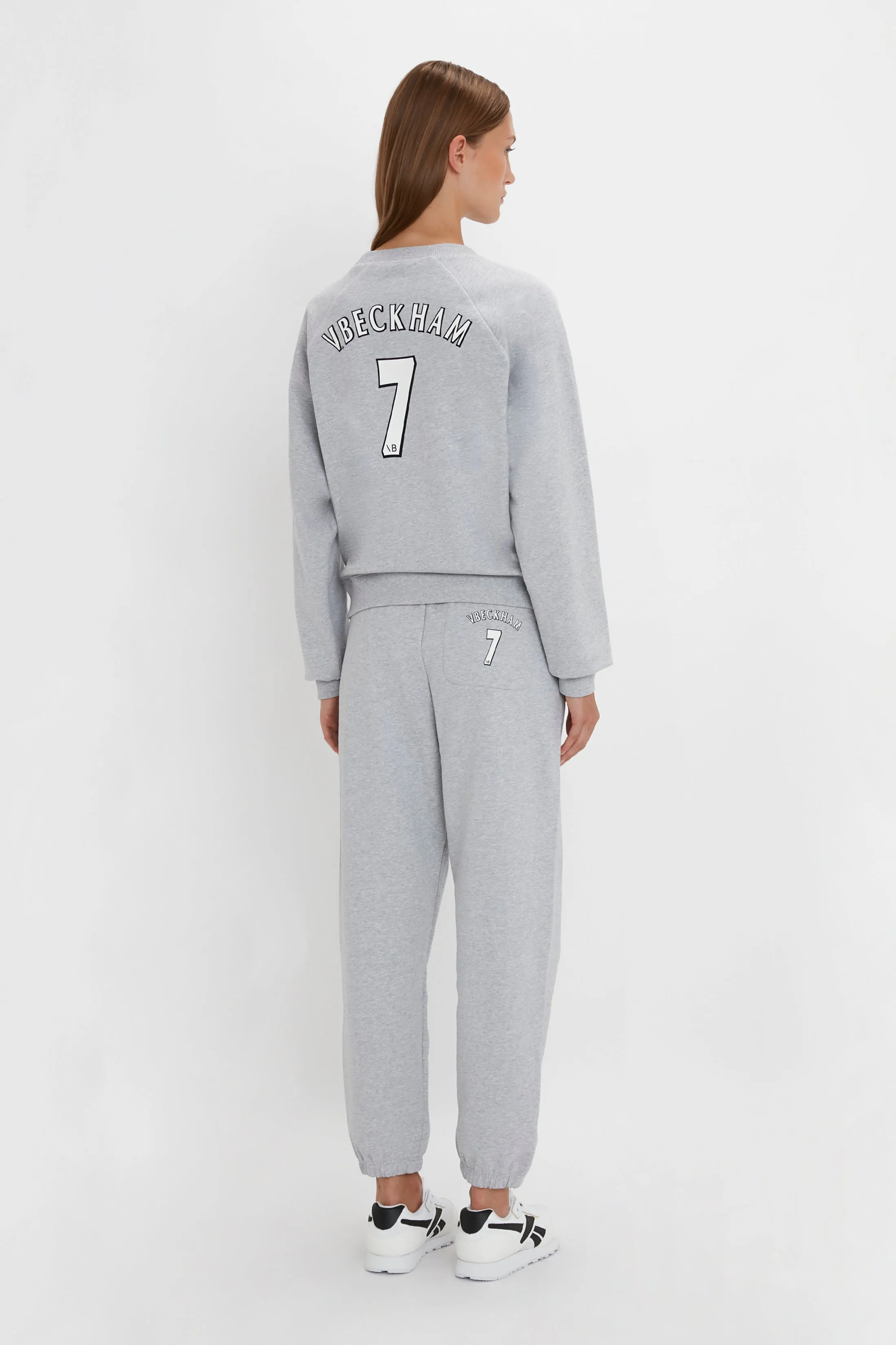 Football Sweatshirt In Grey Marl sold by Victoria Beckham product image thumbnail 3