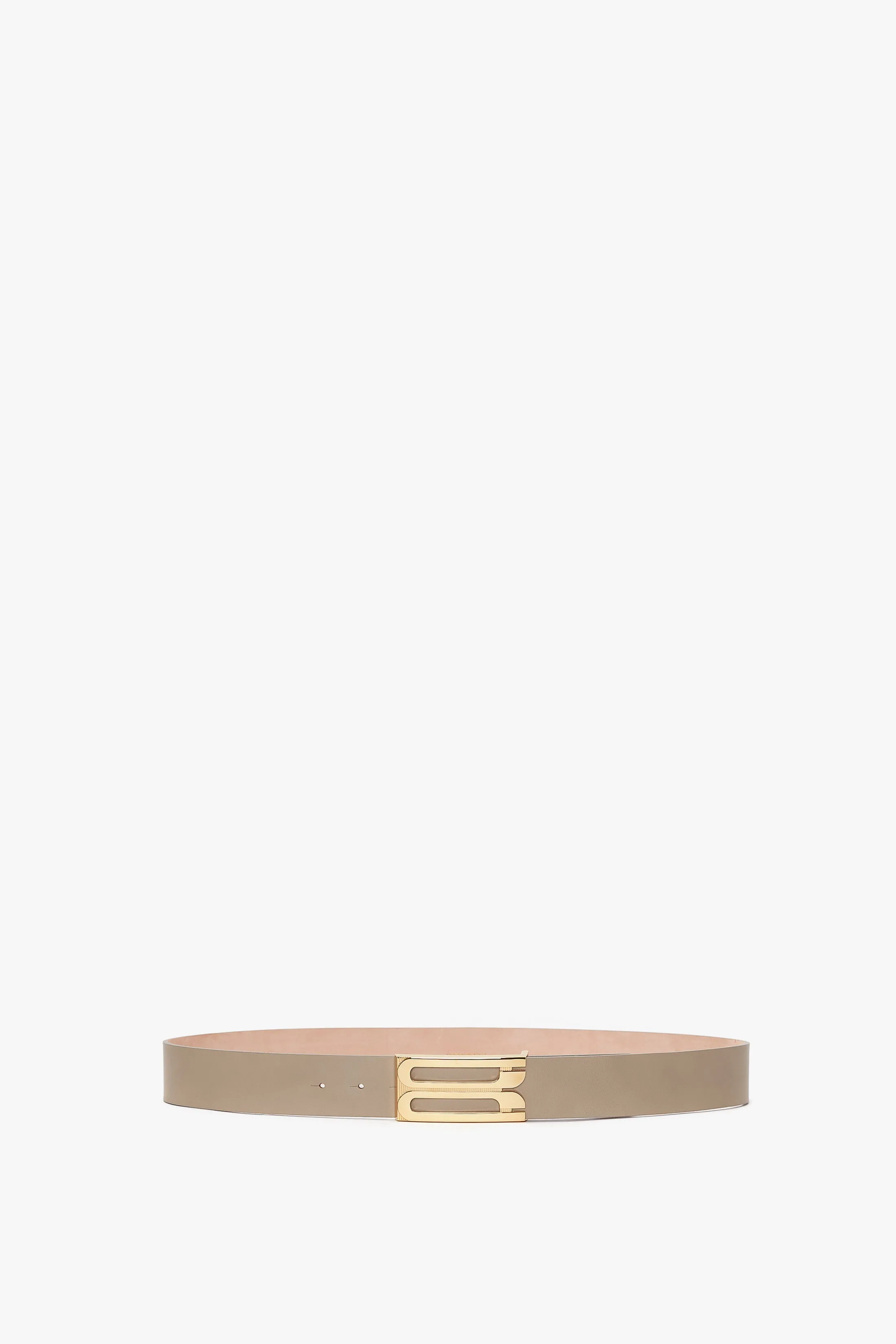 Jumbo Frame Belt In Beige Leather sold by Victoria Beckham