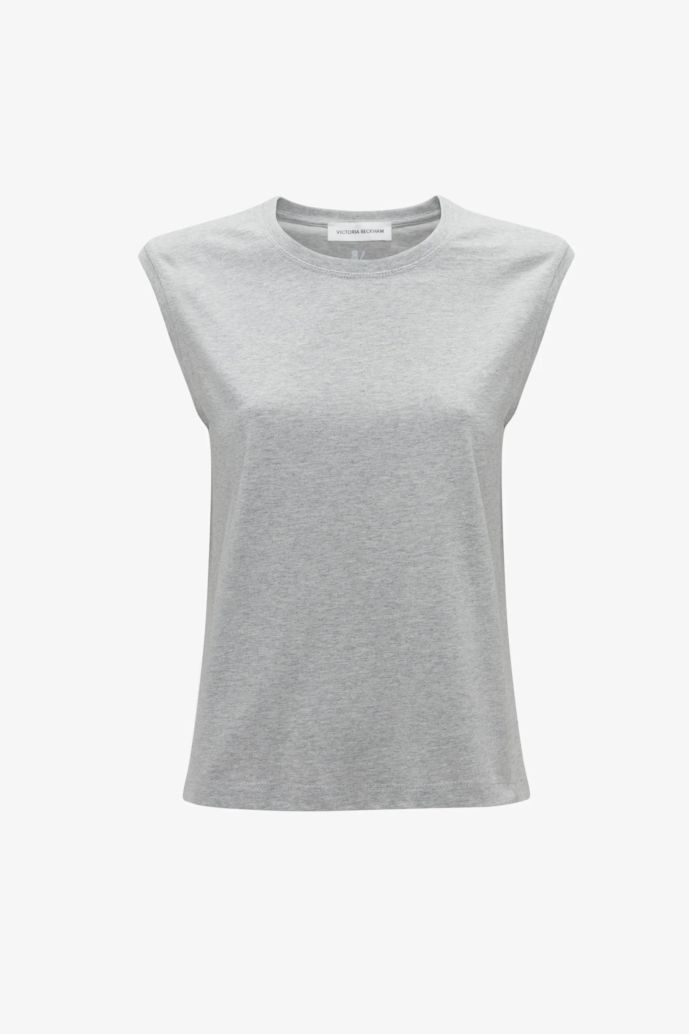 Sleeveless T-Shirt In Grey Marl sold by Victoria Beckham product image thumbnail 5