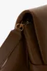 Chain Pouch Bag With Strap In Khaki Leather sold by Victoria Beckham