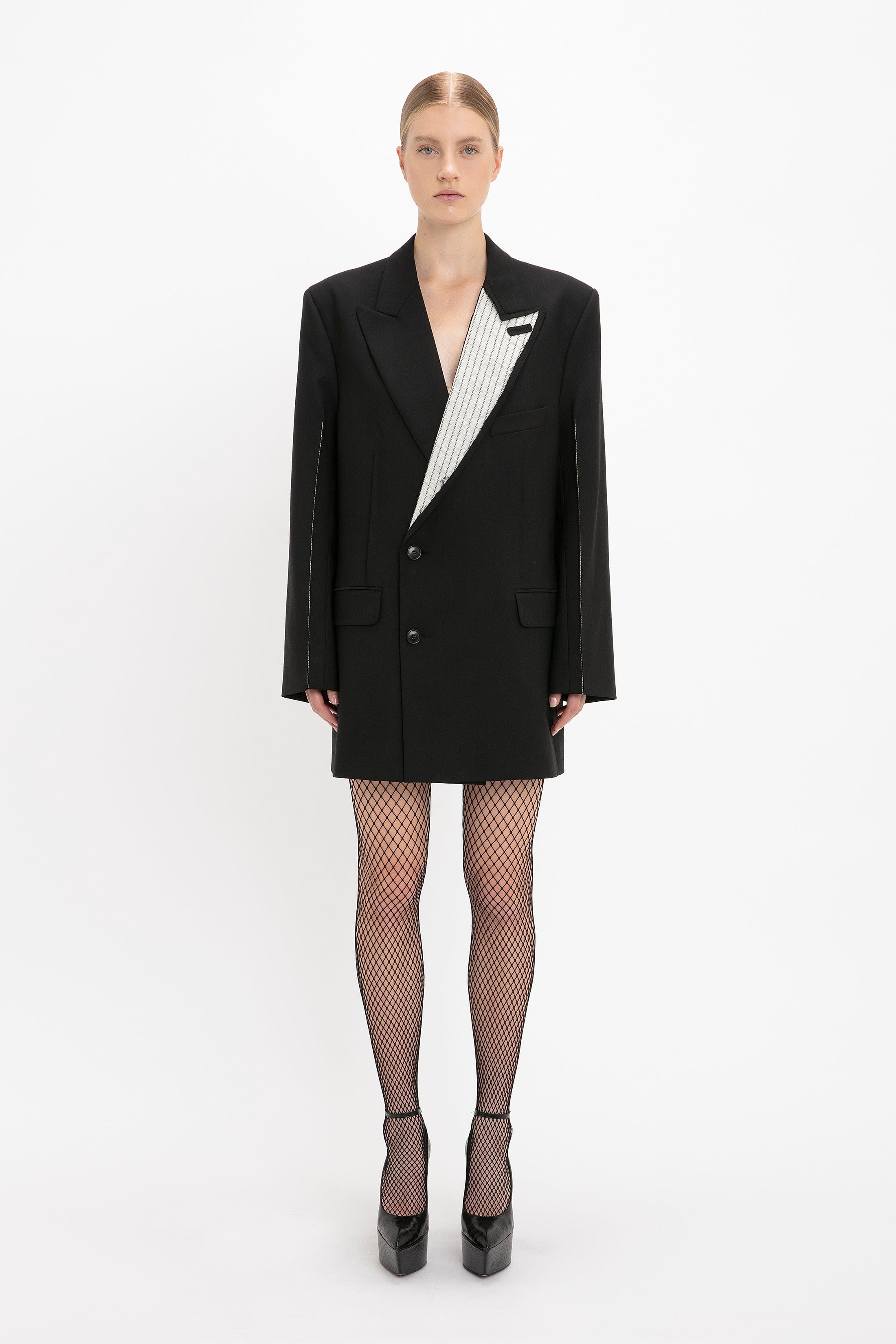 Double Breasted Tailored Dress In Black sold by Victoria Beckham product image thumbnail 2