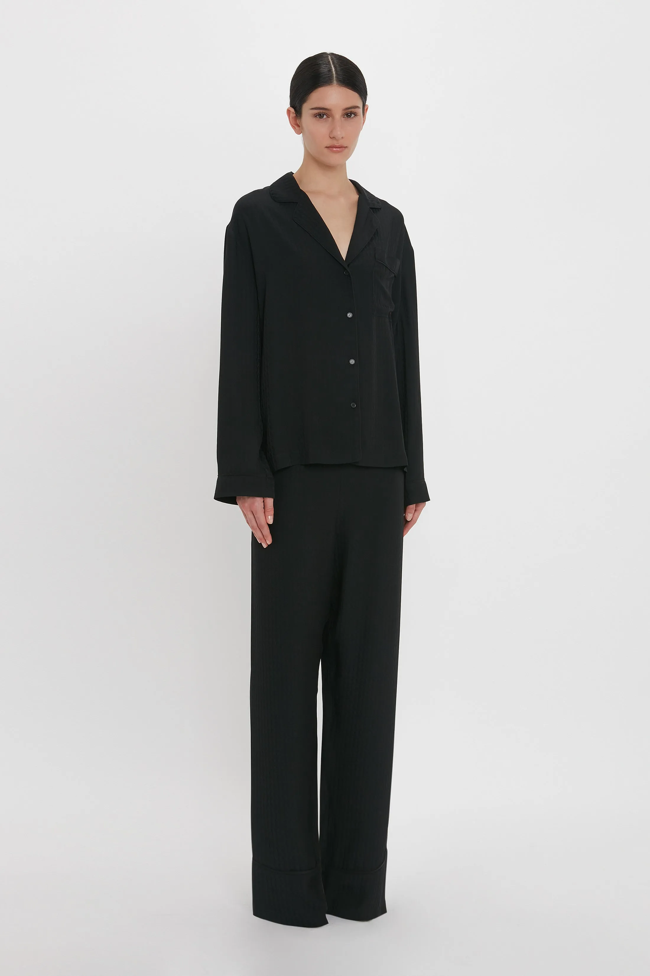 VB Monogram Pyjama Sleep Set In Black sold by Victoria Beckham product image thumbnail 2